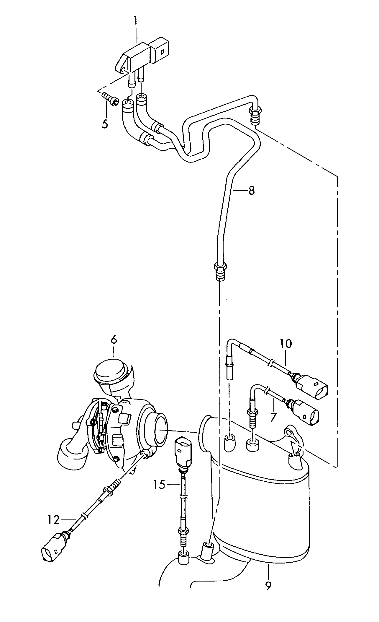 100804 Bosch/Hella Exhaust gas temperature sender (After diesel particul.filter) 'Orange'