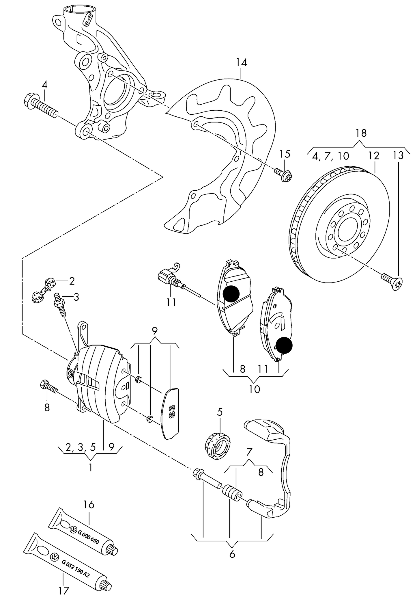 115177 NK Front Brake Pad Set VAG 2010> PR-1LA,1LW,1LX