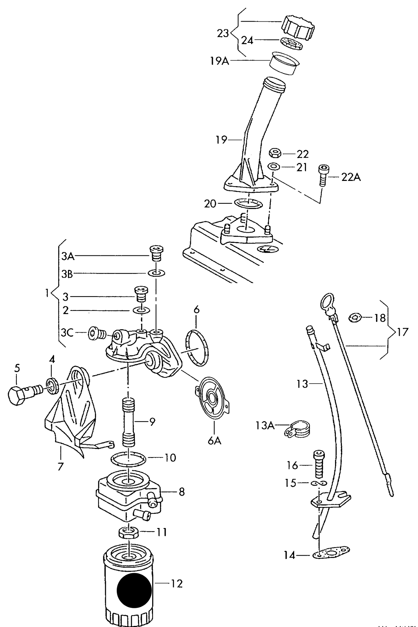 101574 Oil Filter T4 2.4/2.5D 91>