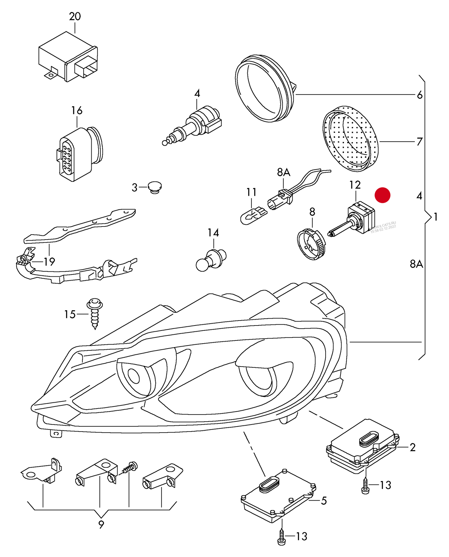 111573 BOSCH D1S Xenon Gas Discharge Headlamp Bulb 42V/35W