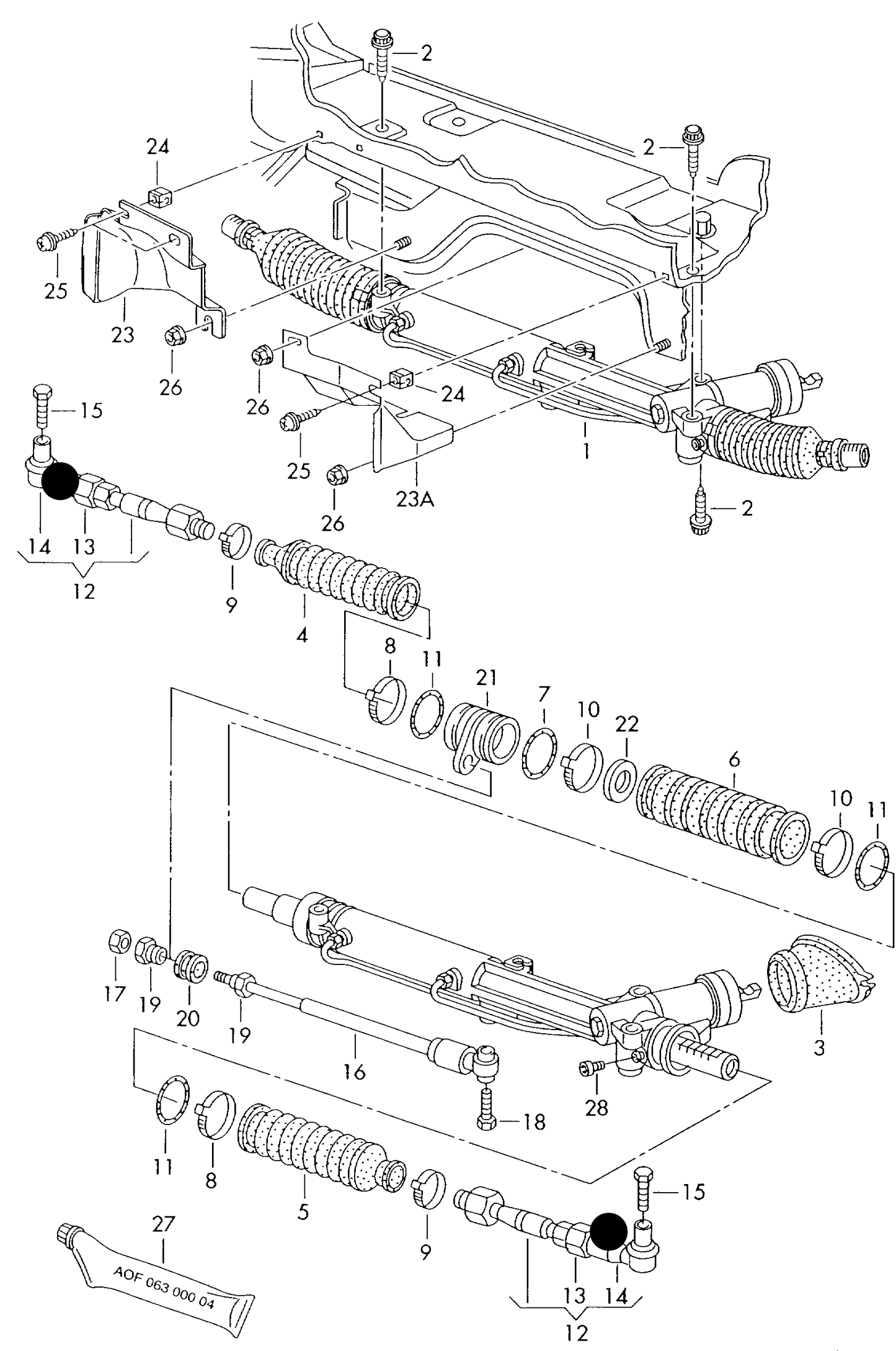 109669 Tie/Track Rod End-Left/Right M14x1.5 with right-hand thread 180x78x48mm
