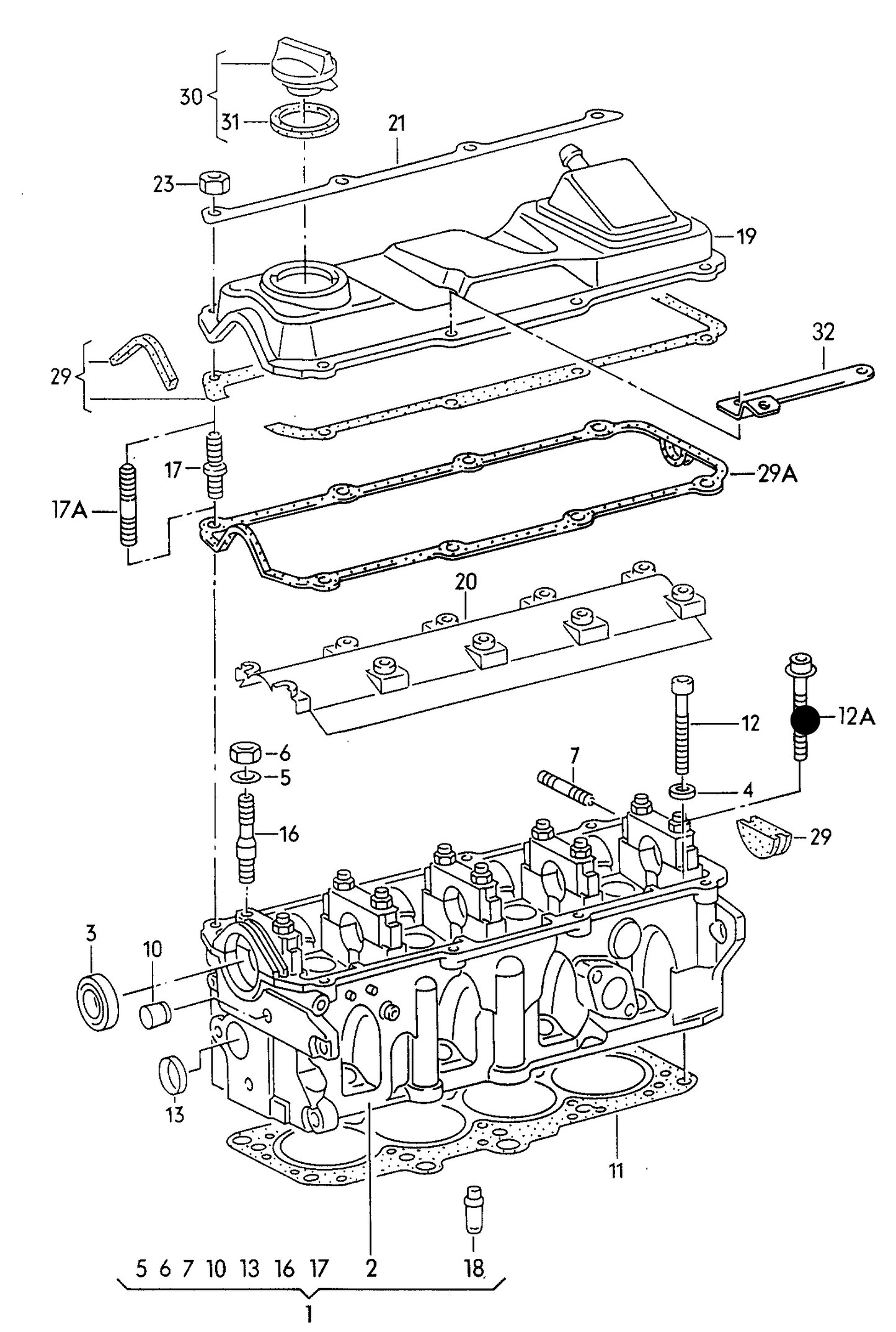 109546 ECylinder Head Bolt Set of 10 '1.6-2.0 petrol'