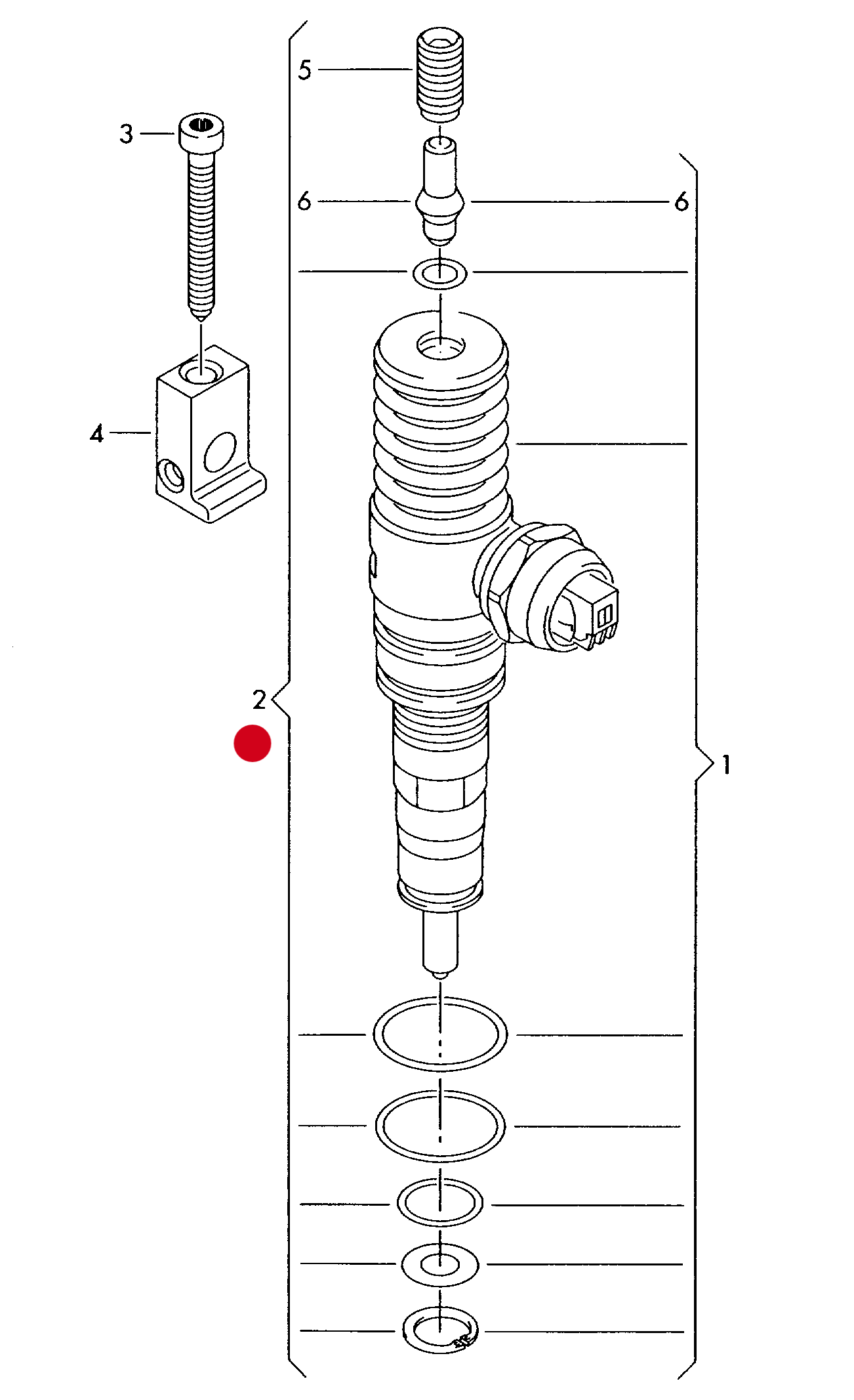 111940 Injector Seal Kit with screw 1.2tdi;1.4tdi;1.9tdi;2.0tdi / T5 1.9D AXB,AXC/2.5D AXD,AXE,BLJ
