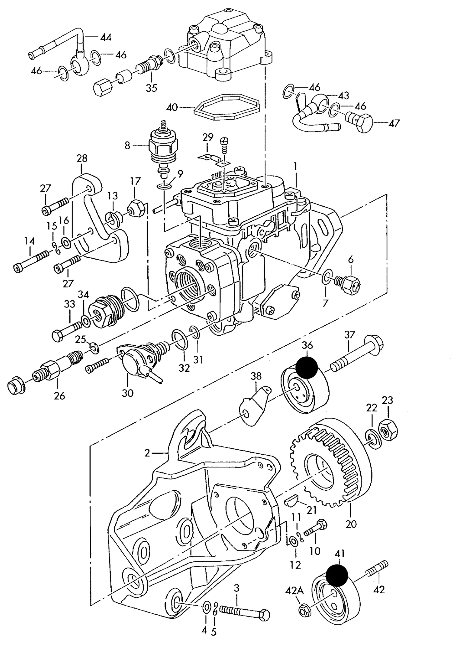 111206KP4(1) Cambelt Kit '5pc' T4 2.5TDI AJT,AHY,AYY,AXG engines /LT 2.5SDI AGX engine