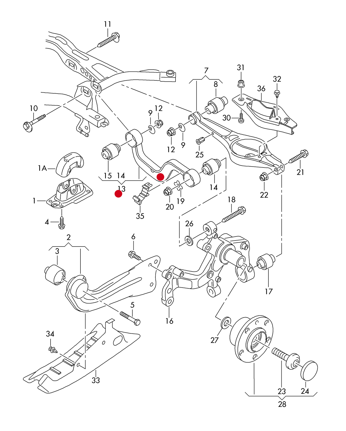 117081 FEBI Rear Control Arm>Left/Right Upper