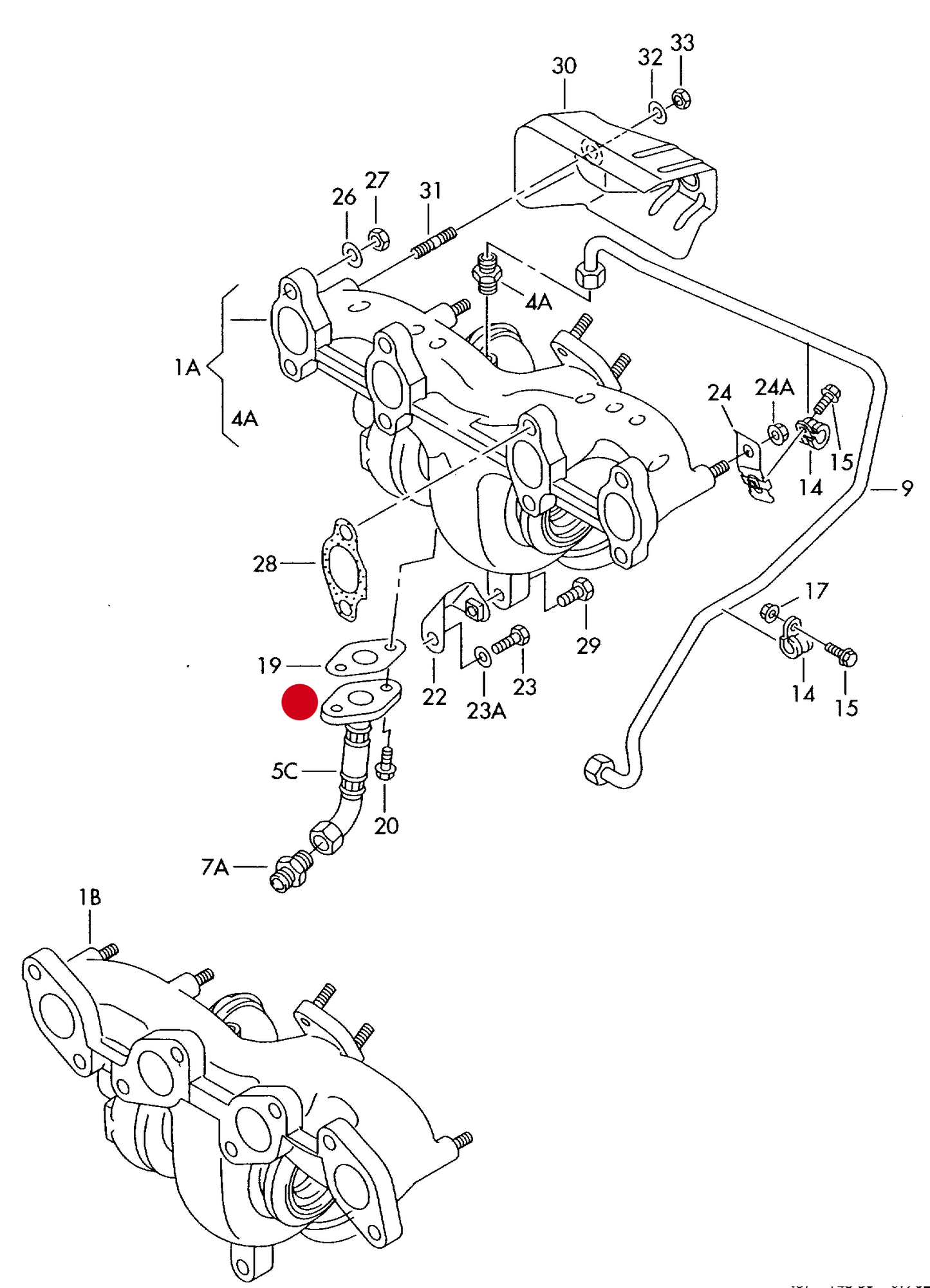115087 Turbo pipe gasket 1.9 AXB.AXC