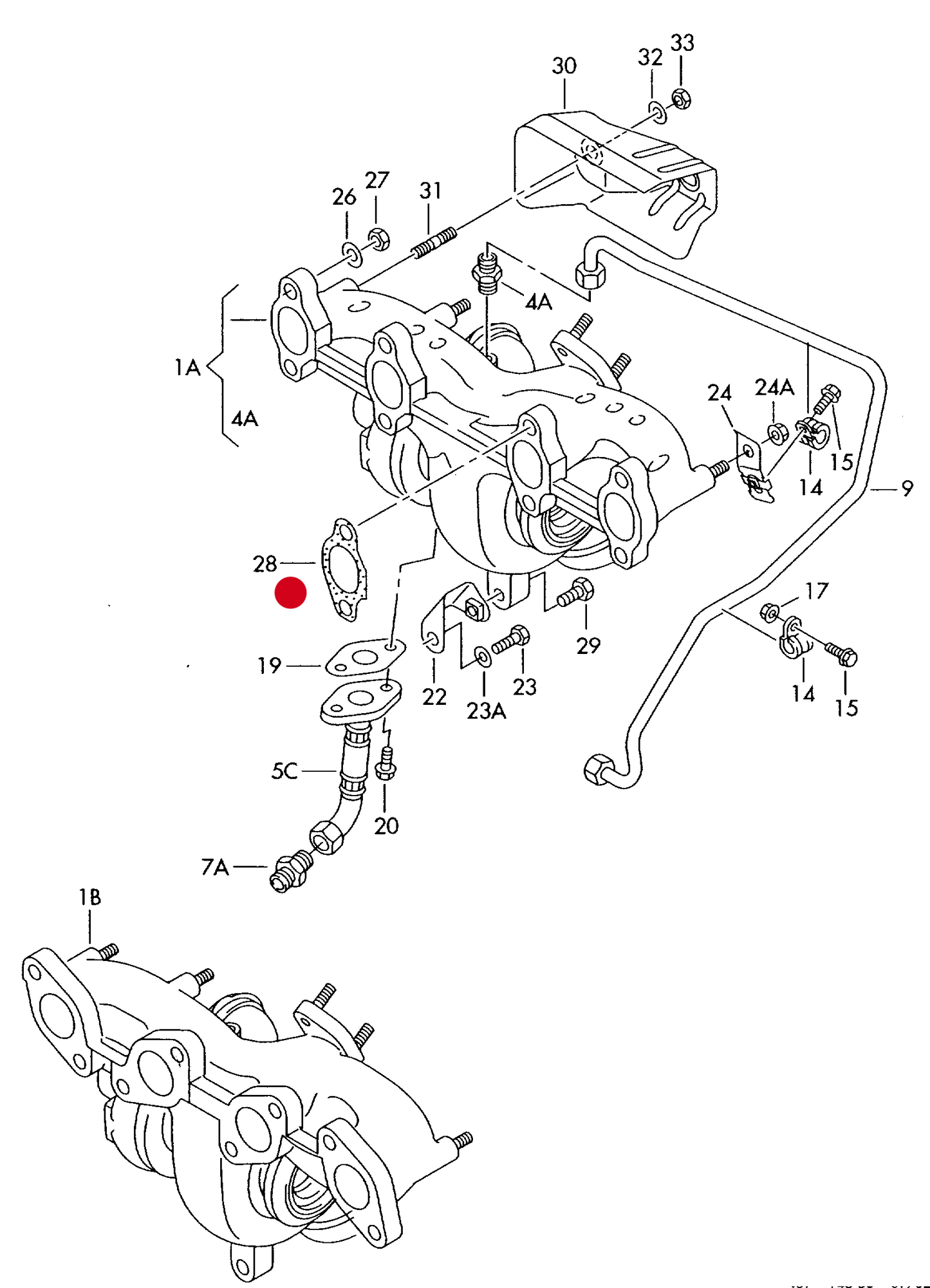 (28) 100738 Exhaust Manifold Gasket AXB,AXC