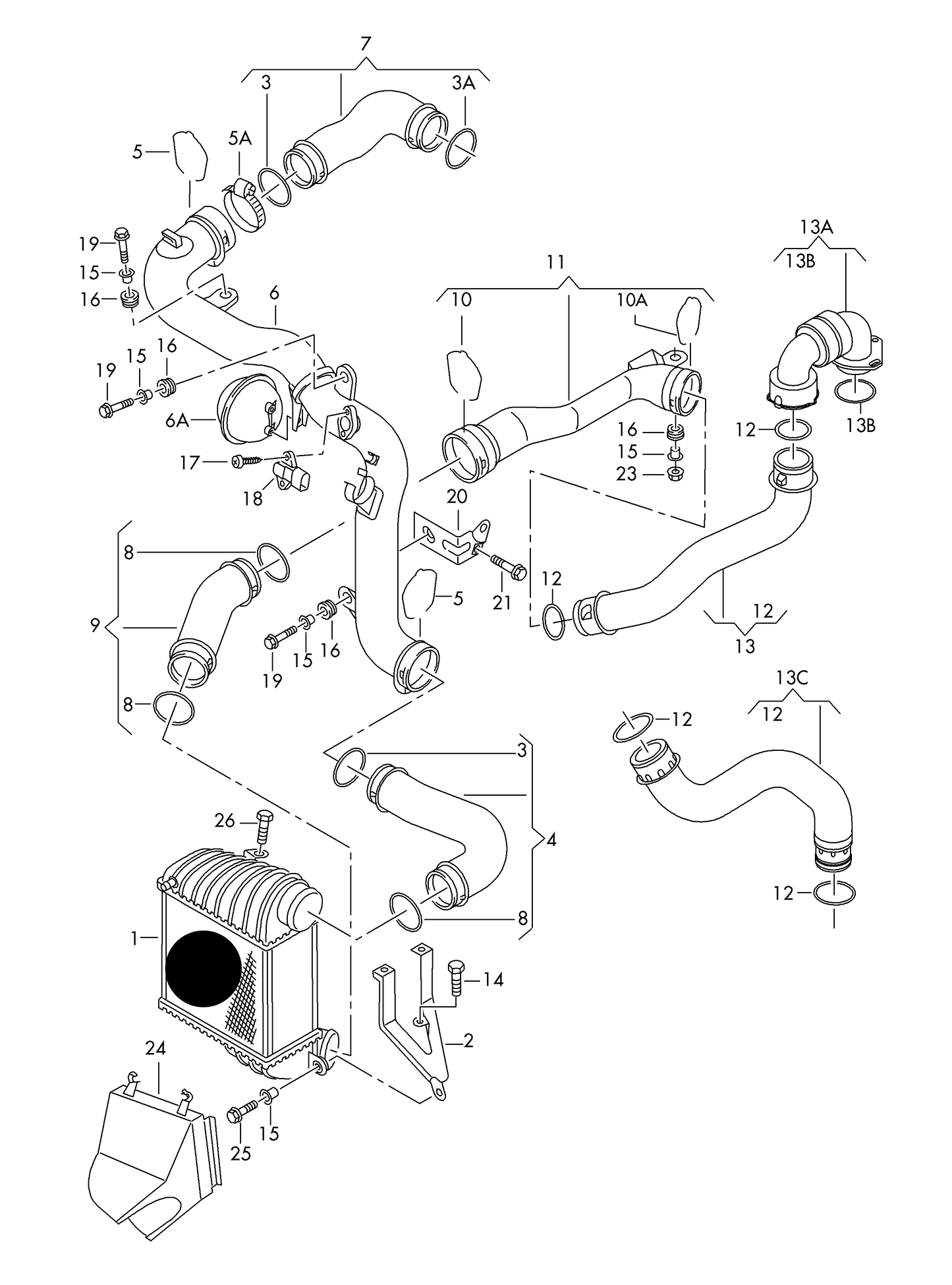 103793 Intercooler 1.9tdi ASZ/AXR