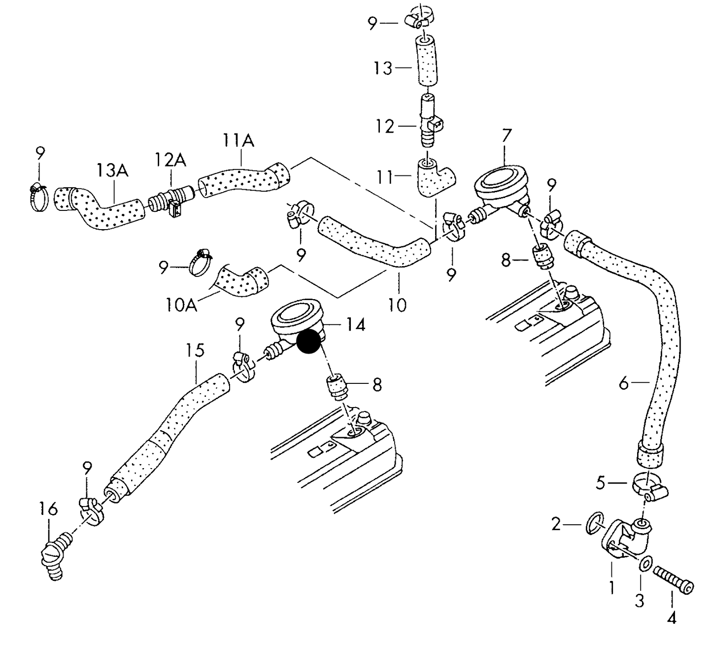 113299 Valve, engine block breather T4 1.8 PD/T4 2.0 AAC/2.5 AAF/ACU
