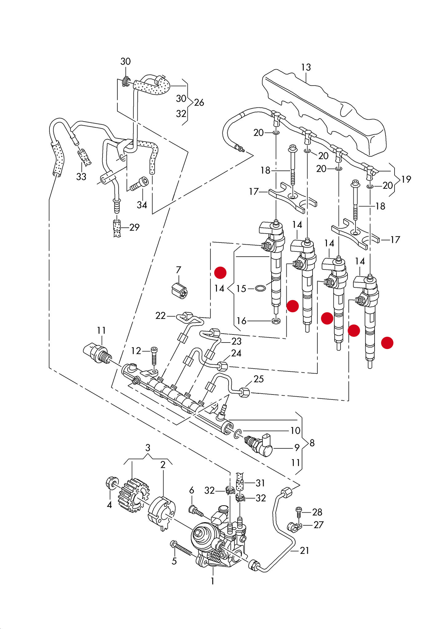 871013 BOSCH Reman EXC Diesel Injector 2.0tdi CR