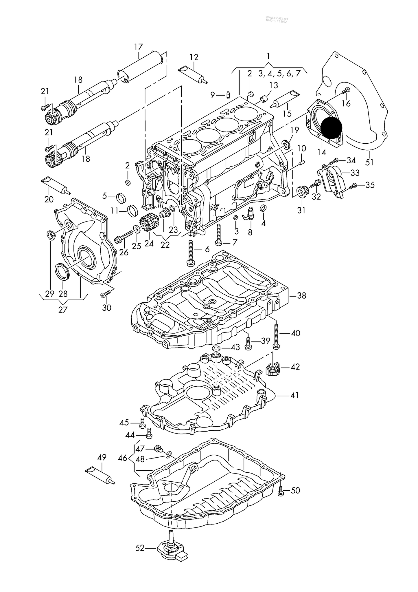 117042 Elring OE Rear sealing flange see workshop manual