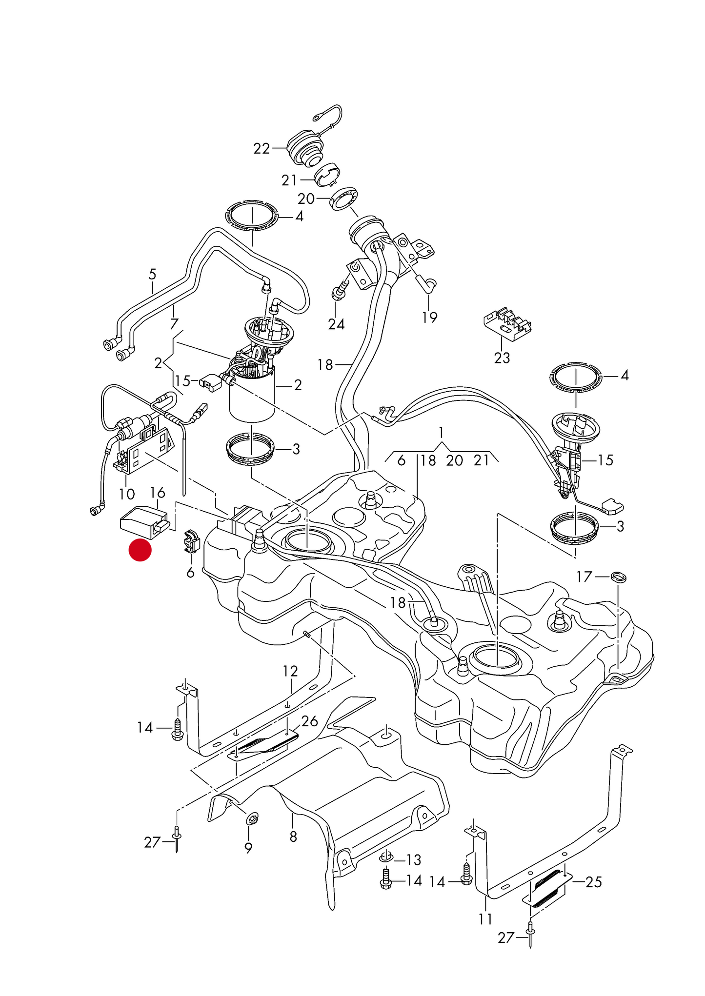 (16) 2250233 OE Quality fuel pump Control Unit