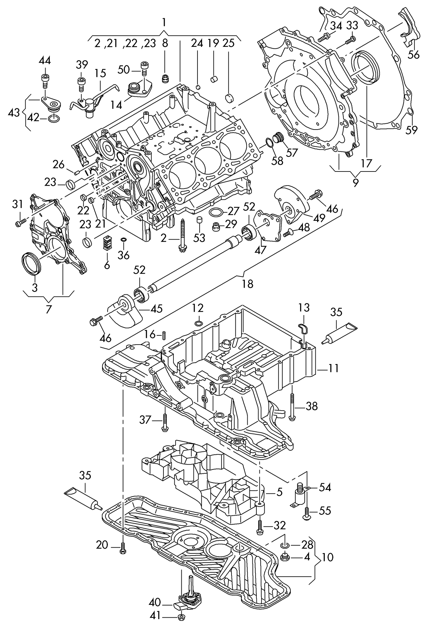 (17) 113213 ELRING Rear crankshaft oil seal