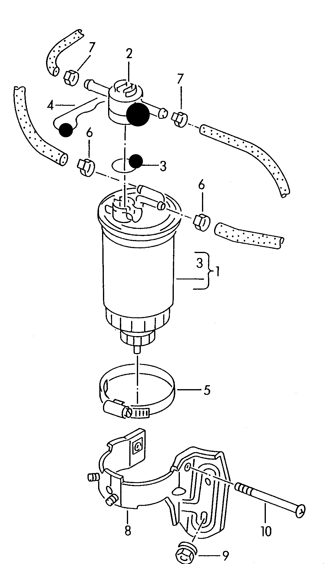 102730KP1 Febi Fuel Filter Bleeder Valve Kit 1.6/1.9D/2.4D/2.5D