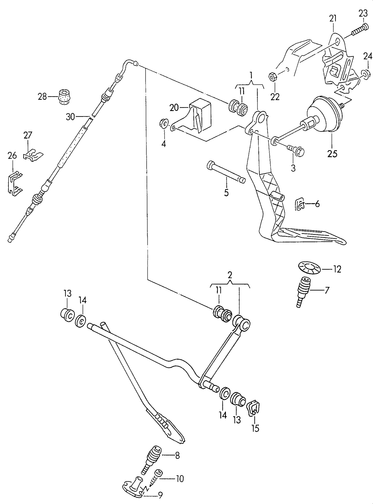 108575 Acc Pedal Bush Golf mk2/T4