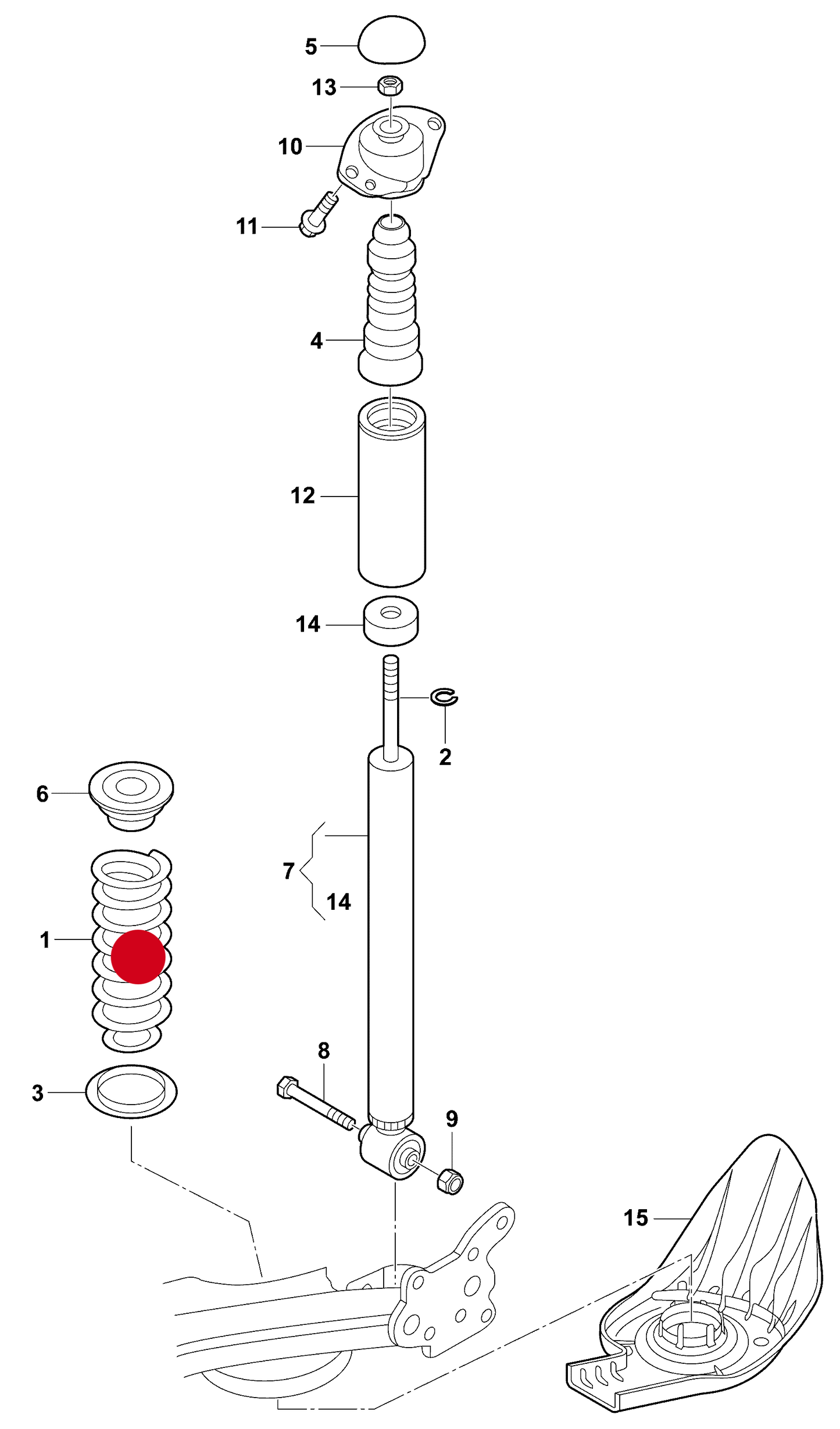 ACS1119A KYB SPORTS Rear Coil Spring Golf mk4/Leon 99>04 All with HD Susp.