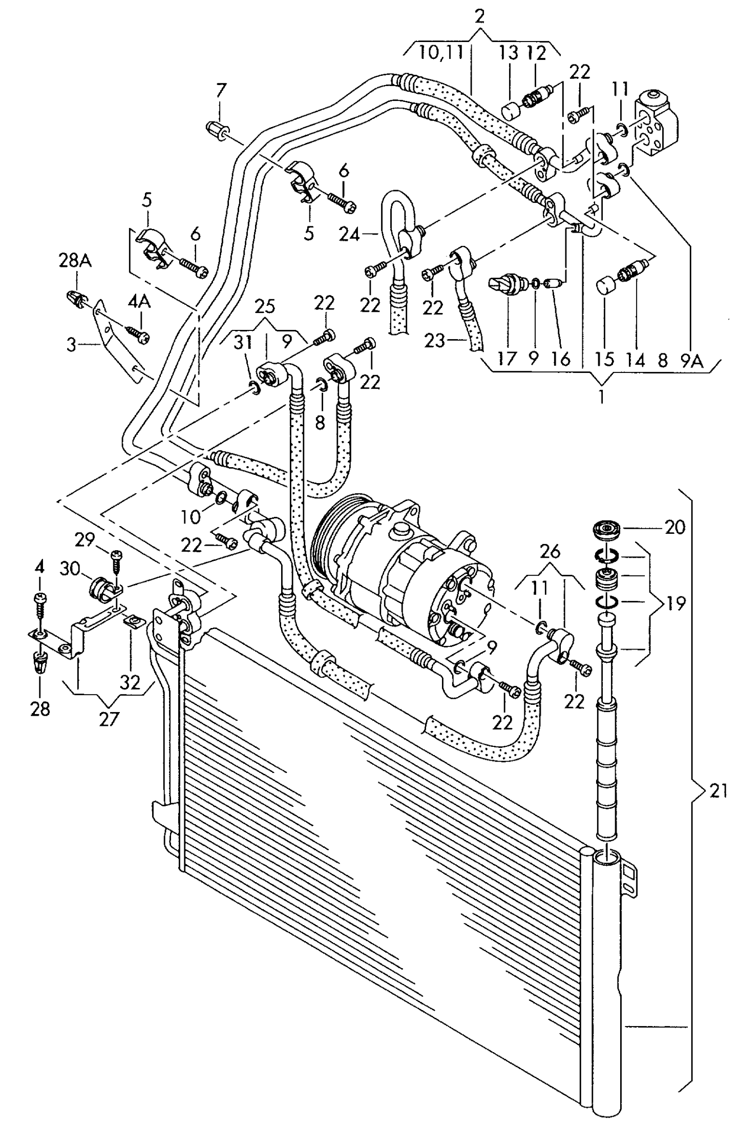 194590A OEM A/C Condenser & Dryer