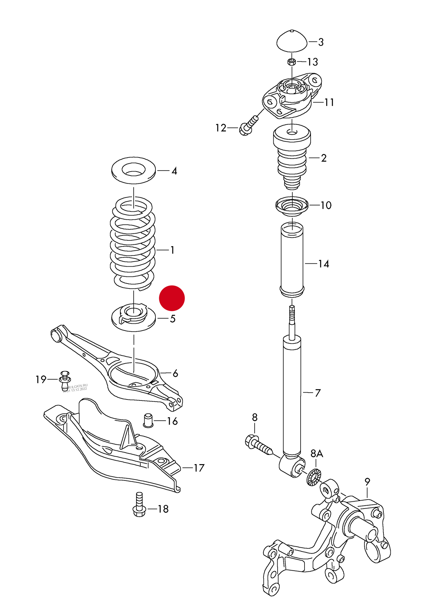 723269 Borsehung Rear lower spring underlay
