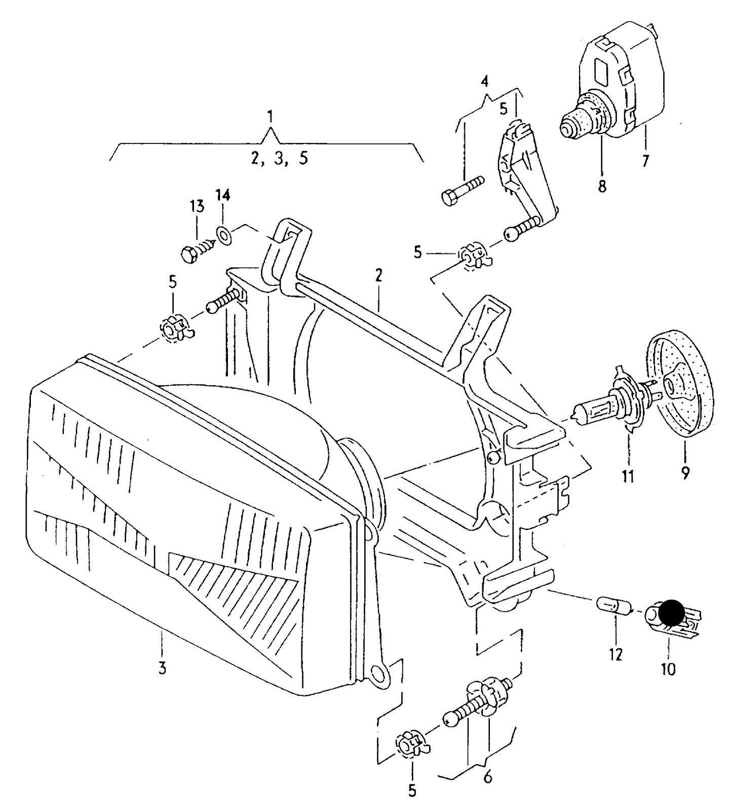 J39558 GENUINE Headlamp side light bulb holder