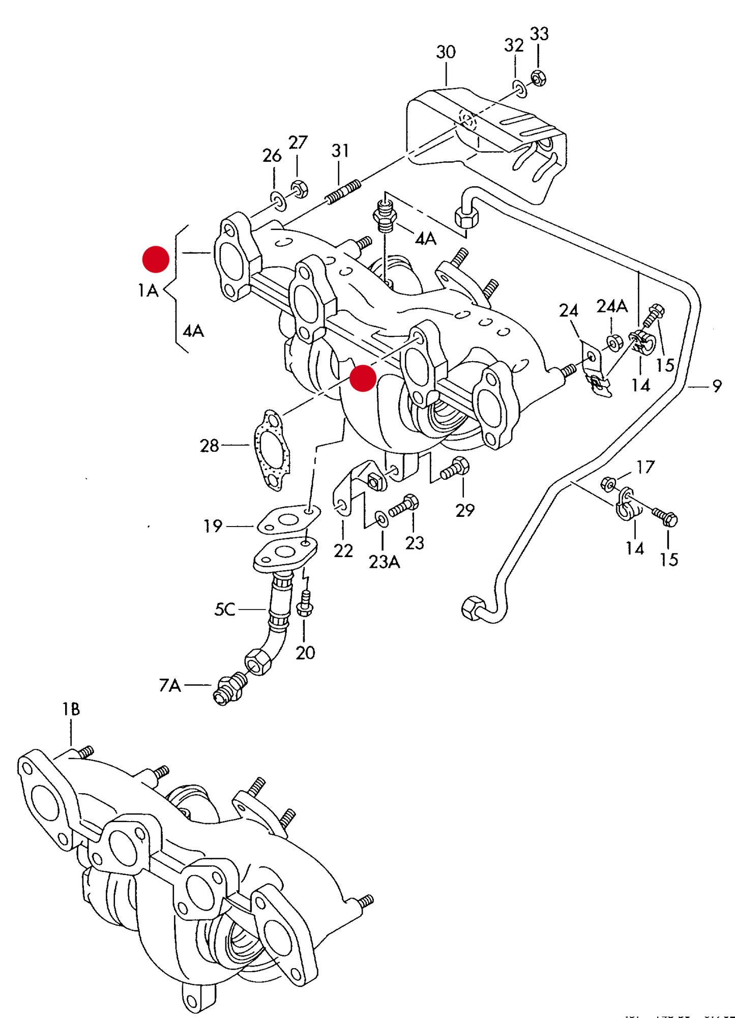 186789 NEW OE Turbo Charger & Exh Manifold VAG 2.0TDI AZV,BKD,BMM,APF 2004>
