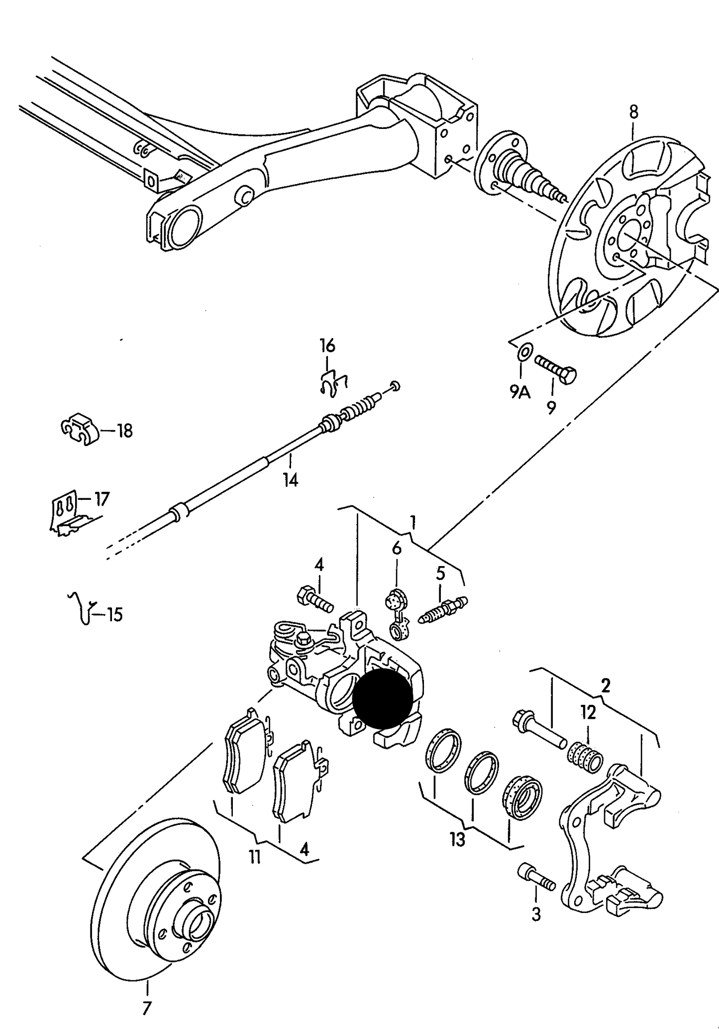 RCA164 Apec NEW Rear Right Brake Caliper VW Golf mk3 GTI