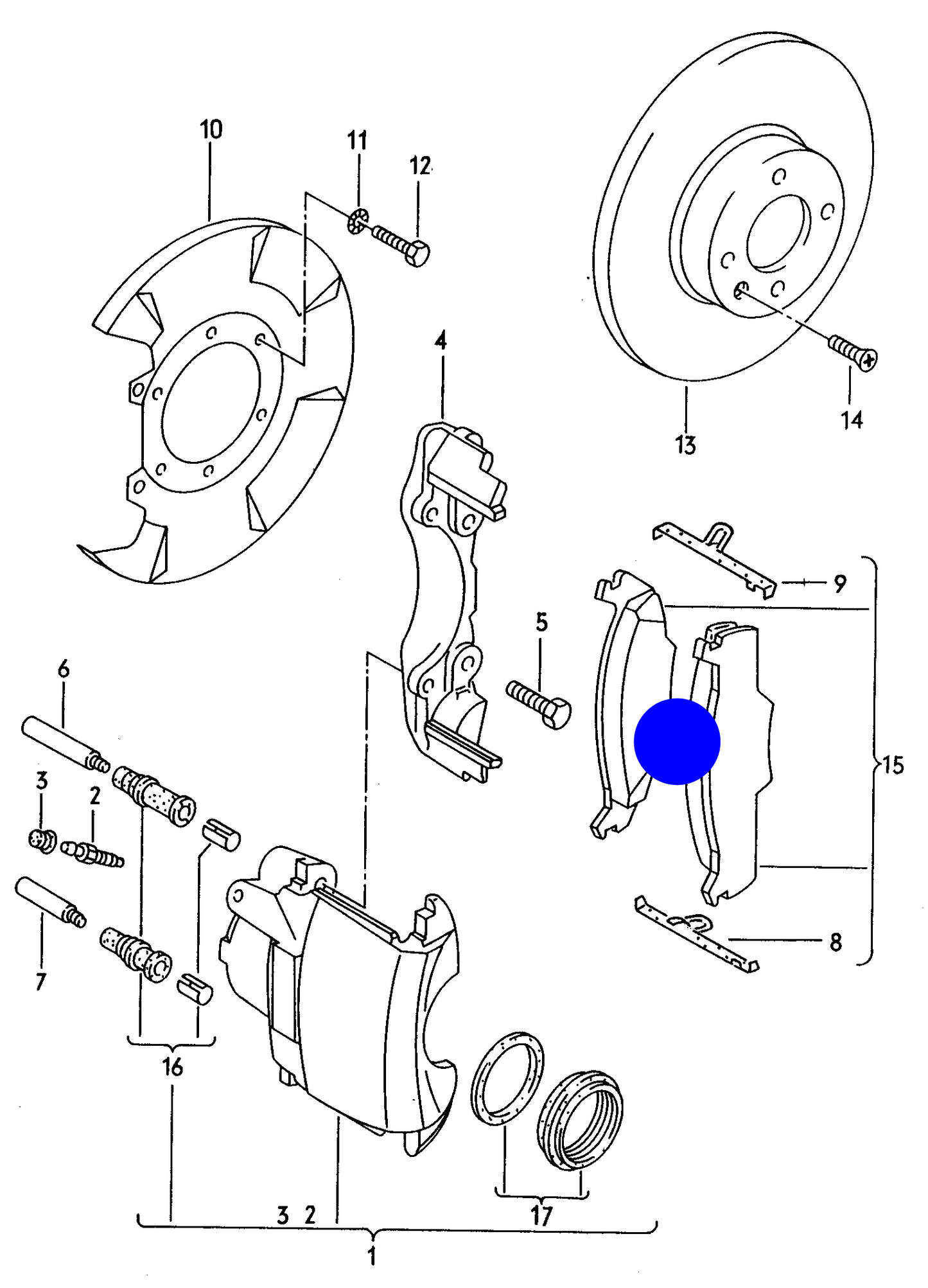 107236 Trupart Front Brake Pad Set Ibiza mk1 1.4/1.6