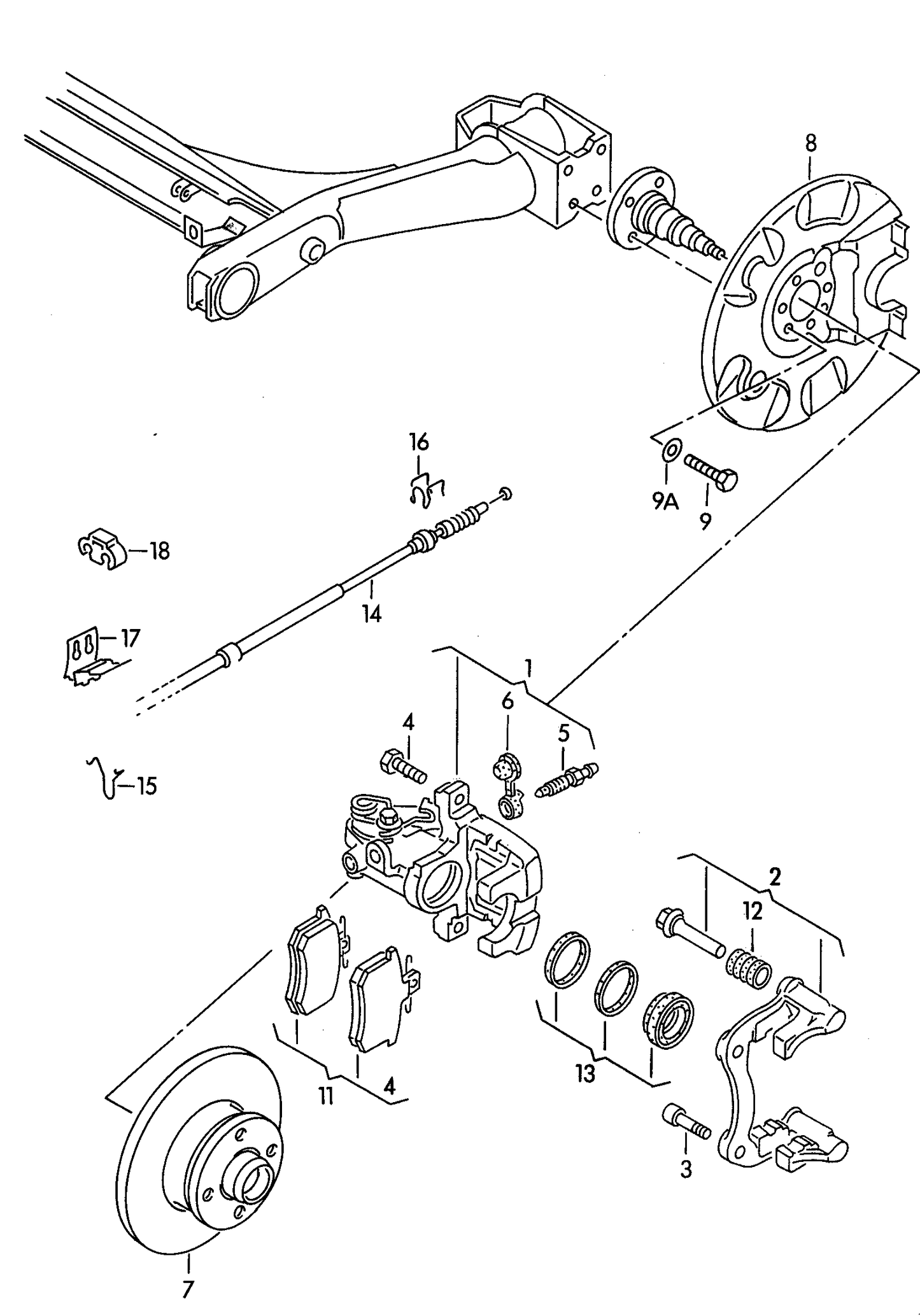 103074 Rear Brake Pad Set Golf mk2/mk3 gti
