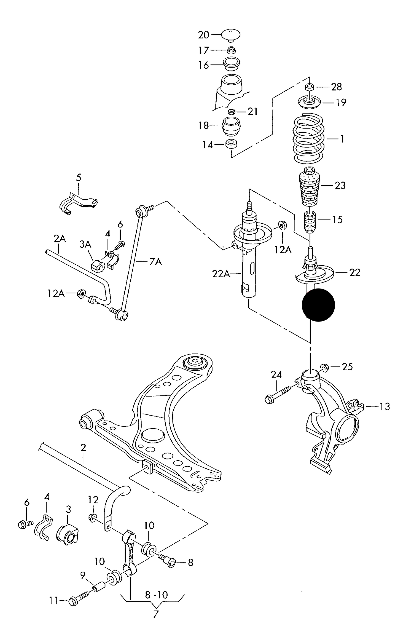 108273 Front GAS Suspension Strut 'Sports' PR-G81, PR-G86, PR-G10, PR-1GD,G16, G54 PR-1GD,G16, PR-1GD,G16, G54 PR-1GD,G16, PR-G73,G74, PR-1GB,G50
