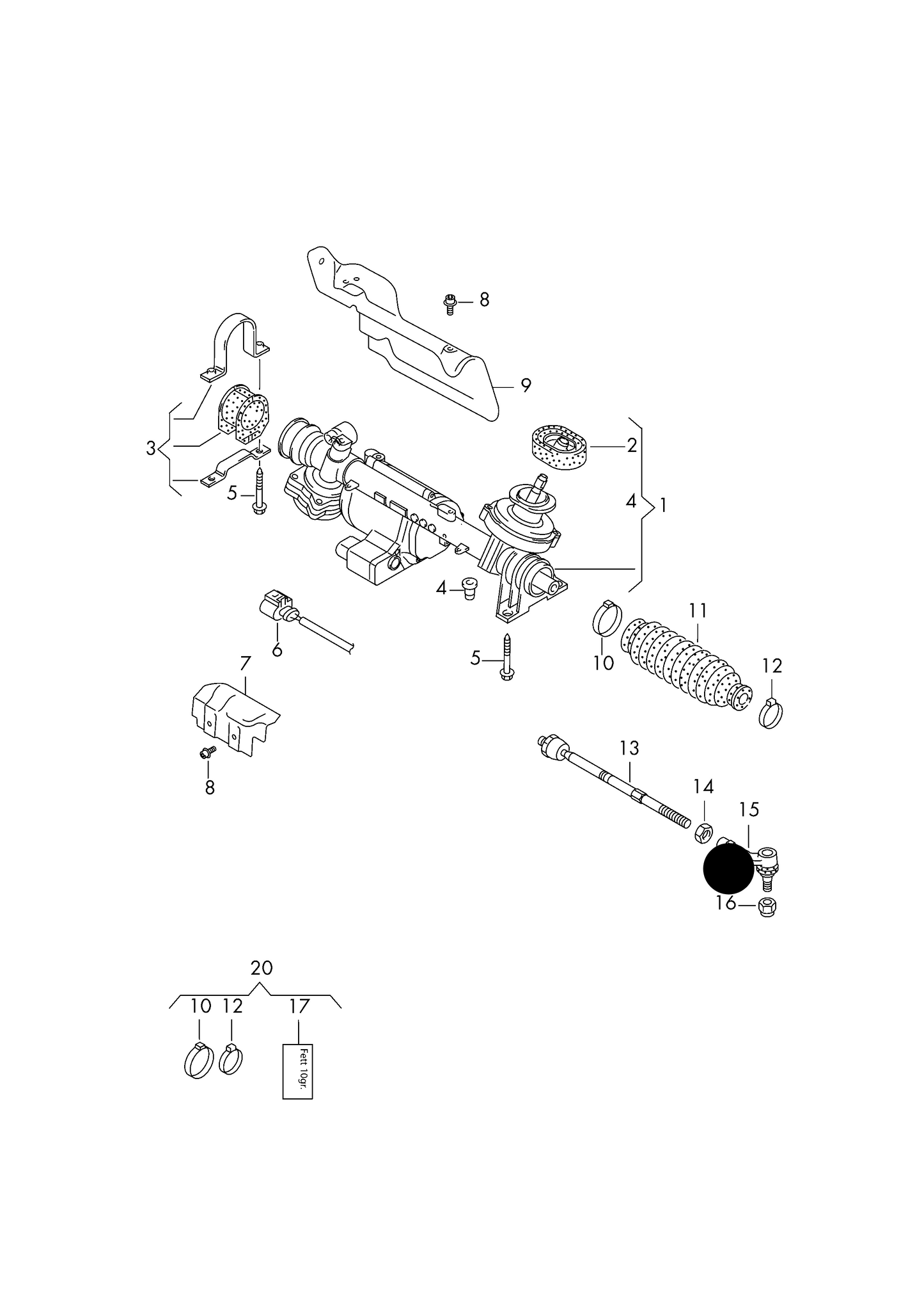 110174 Steering Tie Rod End-Right Outer VAG 04>