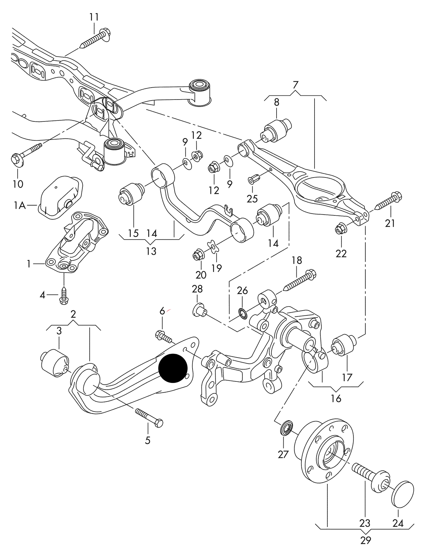 113993 H/D Rear Control Arm>Right Front VAG 04>