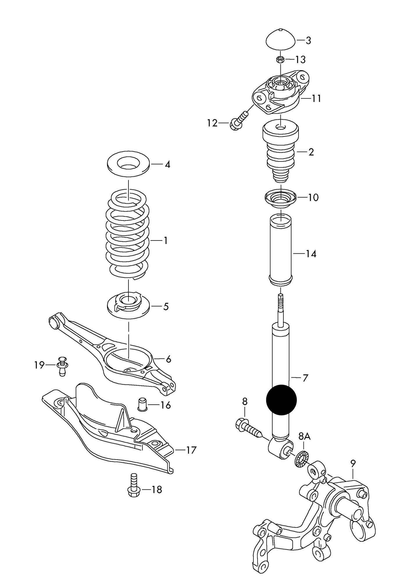 110156 GAS Rear shock absorber PR-1JA+0YD, 0YE,0YF,0YG, 0YH,0YJ,0YK, 0YL,0YM