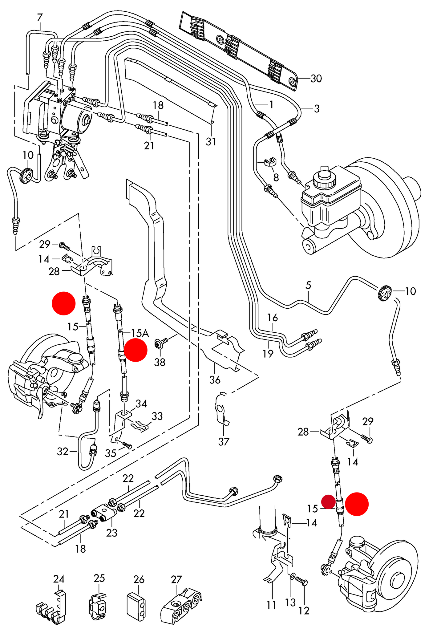 110394 Front Brake Hose 'Including Union' PR-1ZA,1ZB, 1ZD,1ZE,1ZP, 1LJ,1LL,1LV