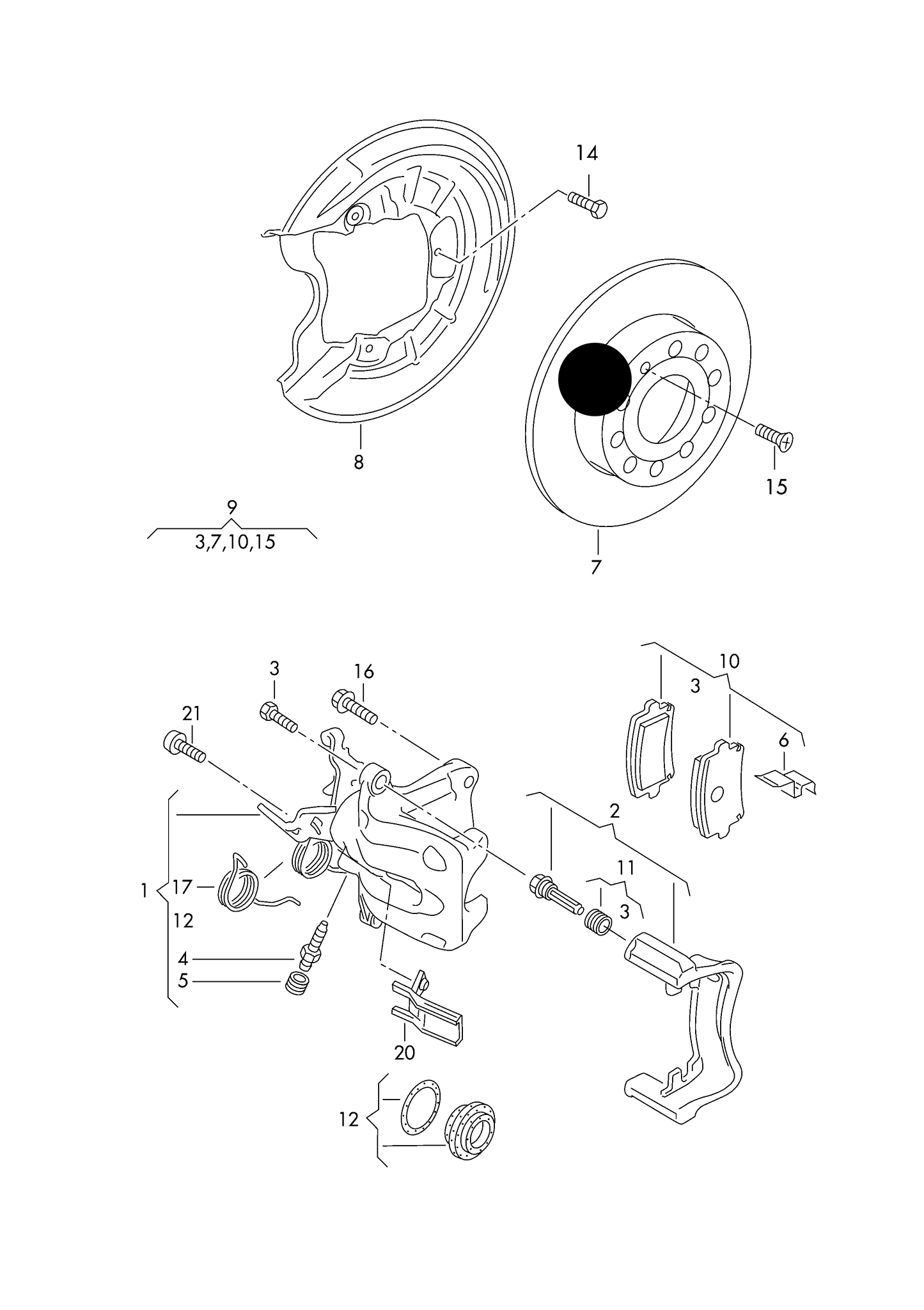 110080 Brembo Rear Solid Brake Discs-256x12mm PR-1KE,1KF,1LJ,1ZE