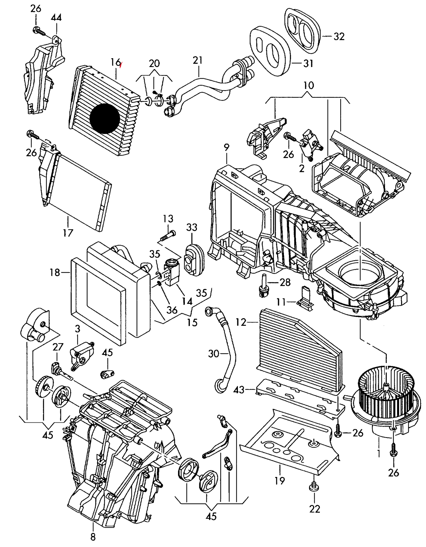 112416 OEM Heater Matrix 'BEHR Fitment Only--not Valeo' 185x180x32mm