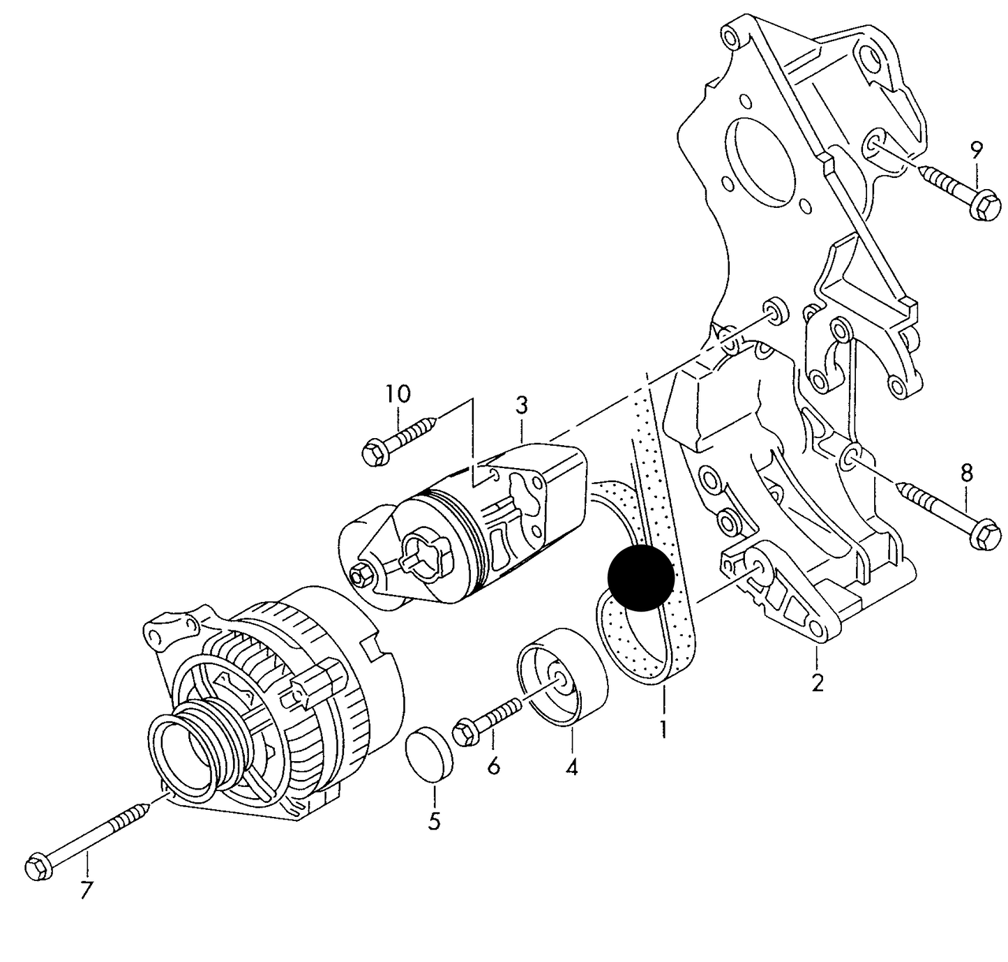 117189 Ribbed belt 6PK1264 AQN,BDE