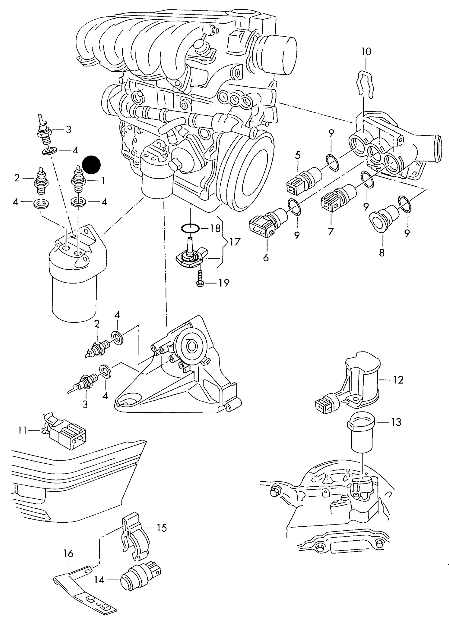 108888 Oil Pressure Switch 1pin Blue 0,15-0,35BAR M10X1 BDE