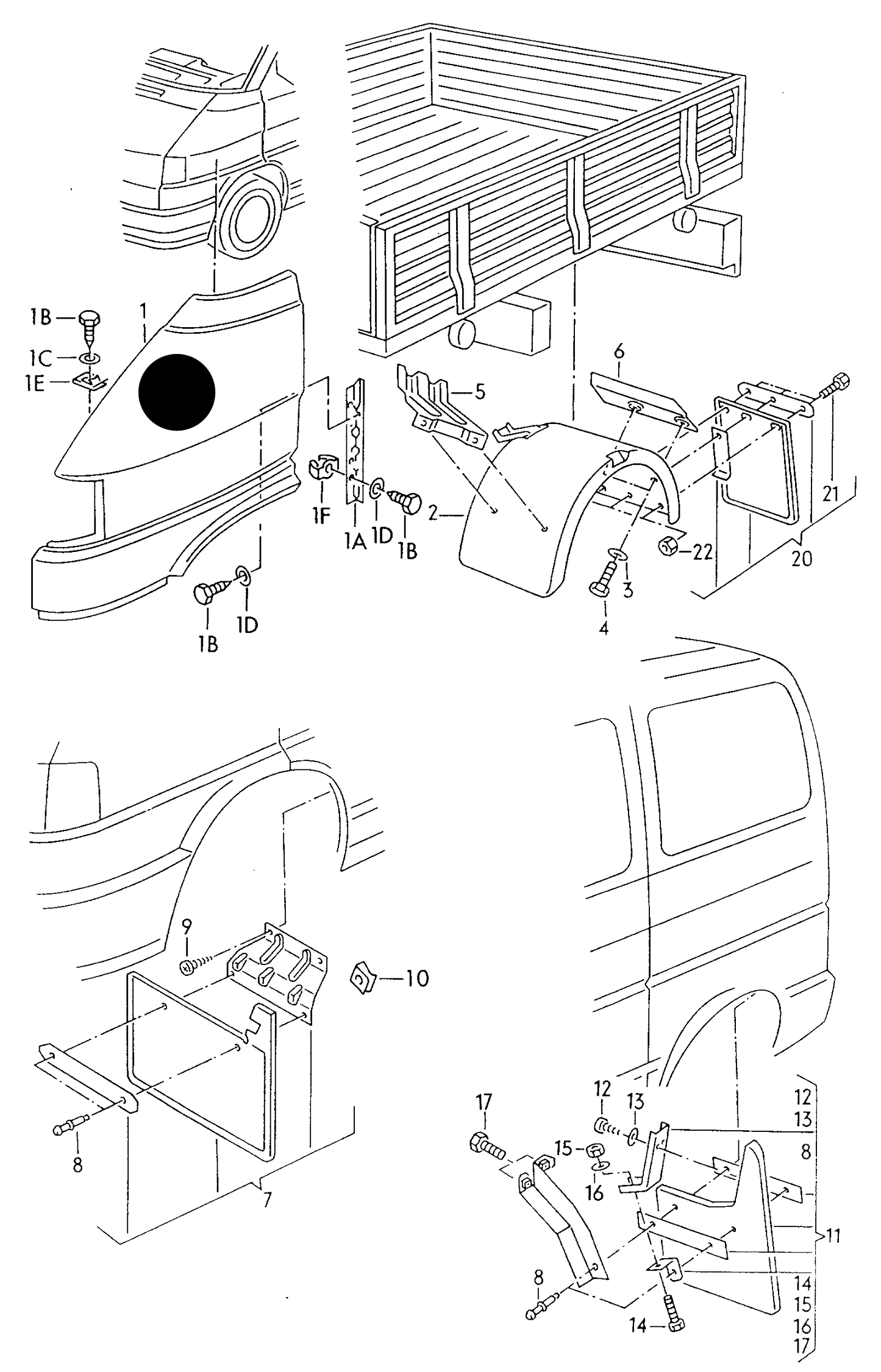 VW307AGL L/H Aftermarket Front Wing T4 91>94 w/o VENTS "Special order-Collection only"