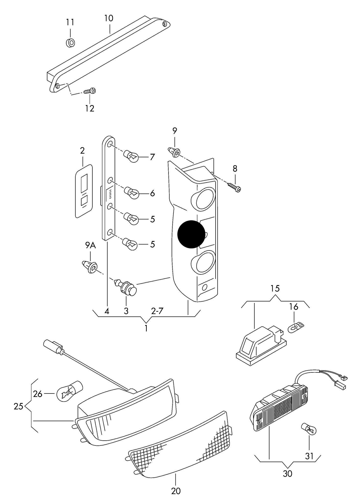 LL9060 TYC Rear Lamp-Right Crafter 06>