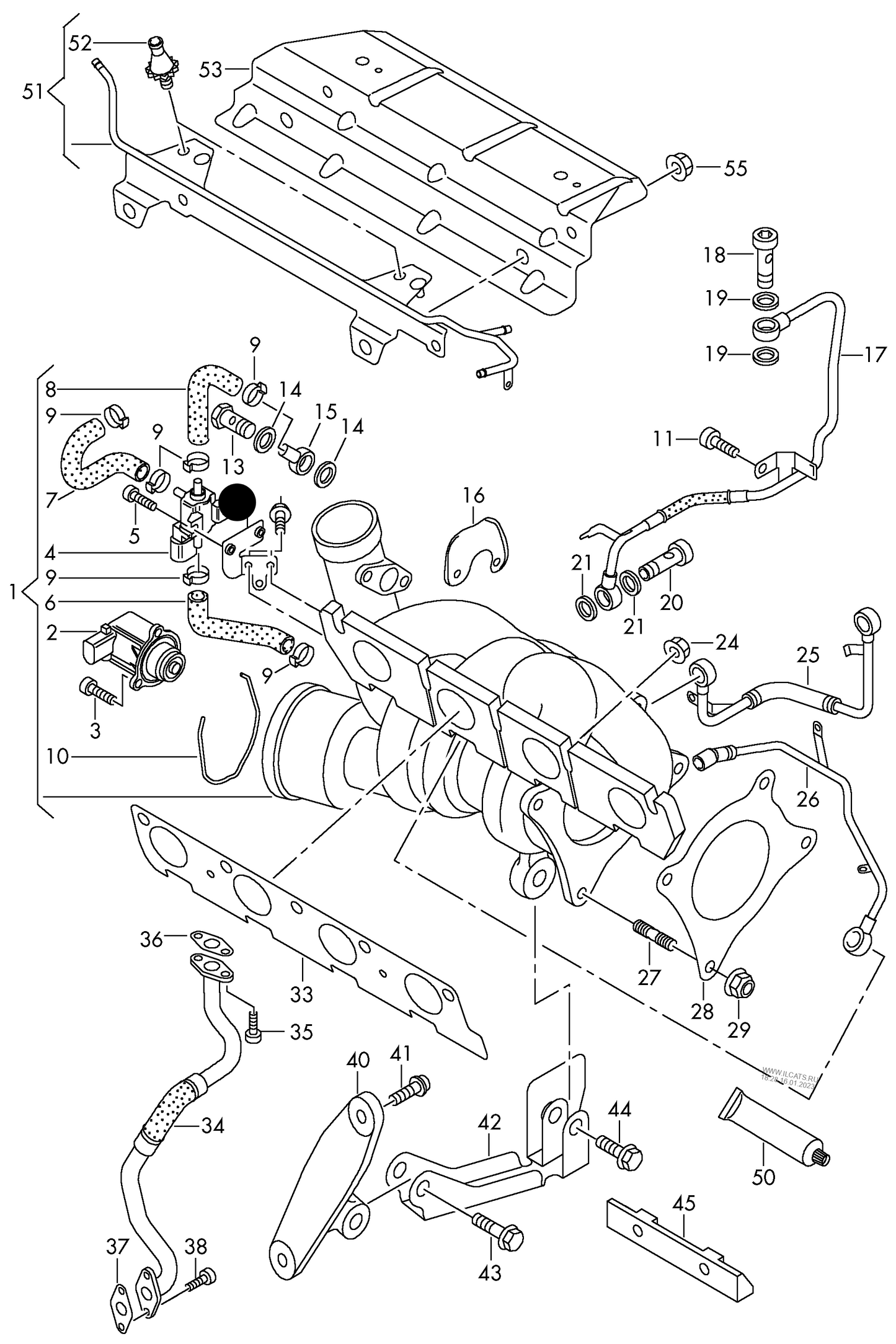 639807 OEM Boost Pressure Control Valve petrol eng.+ CDLC,CDLF 2.0 ltr.
