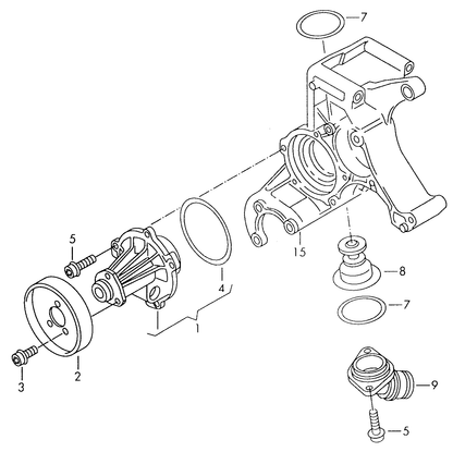 (1) 100314 Economy Water Pump 1.9TDI 90/100bhp diesel eng.+ AEF,AGD,AHG, AKU,AEF, AGD,ASX ‘Not in stock, but available to order-Usually 1-2 days to us’