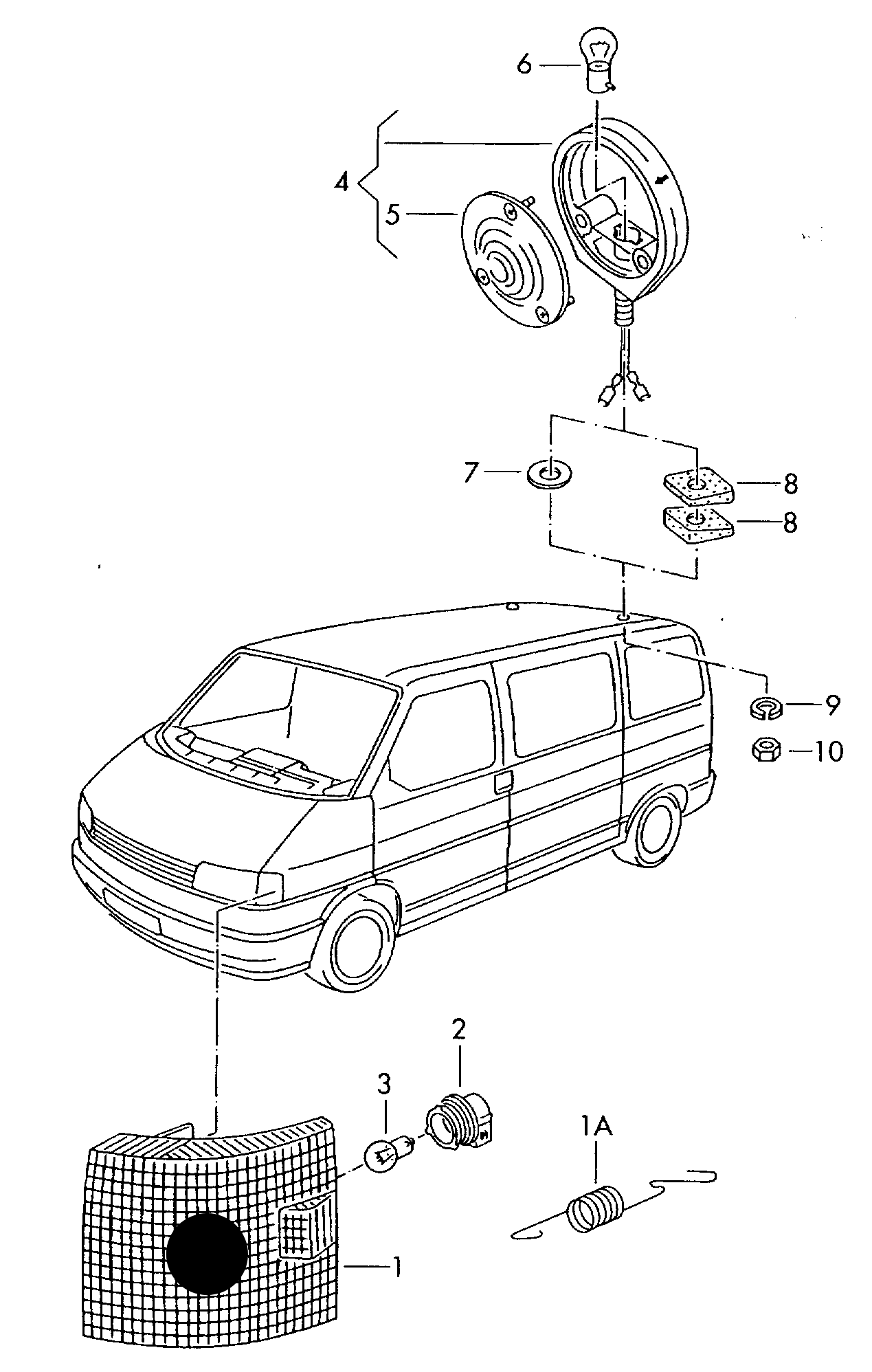 104112S Smoked Front Indicator Nearside (Left) T4 Short Nose PR-ACO 1990–2003