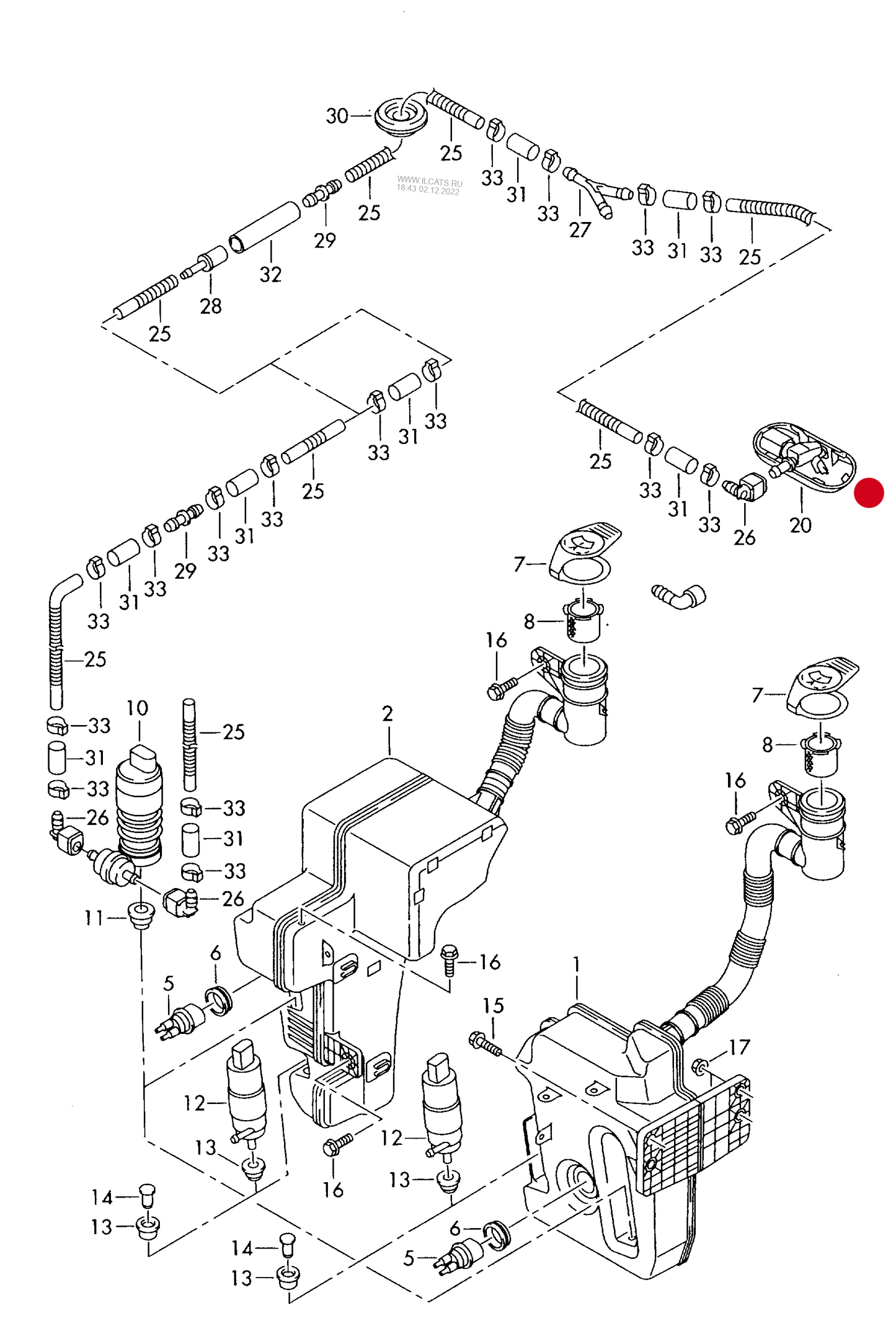 114275 METZGER Front washer jet