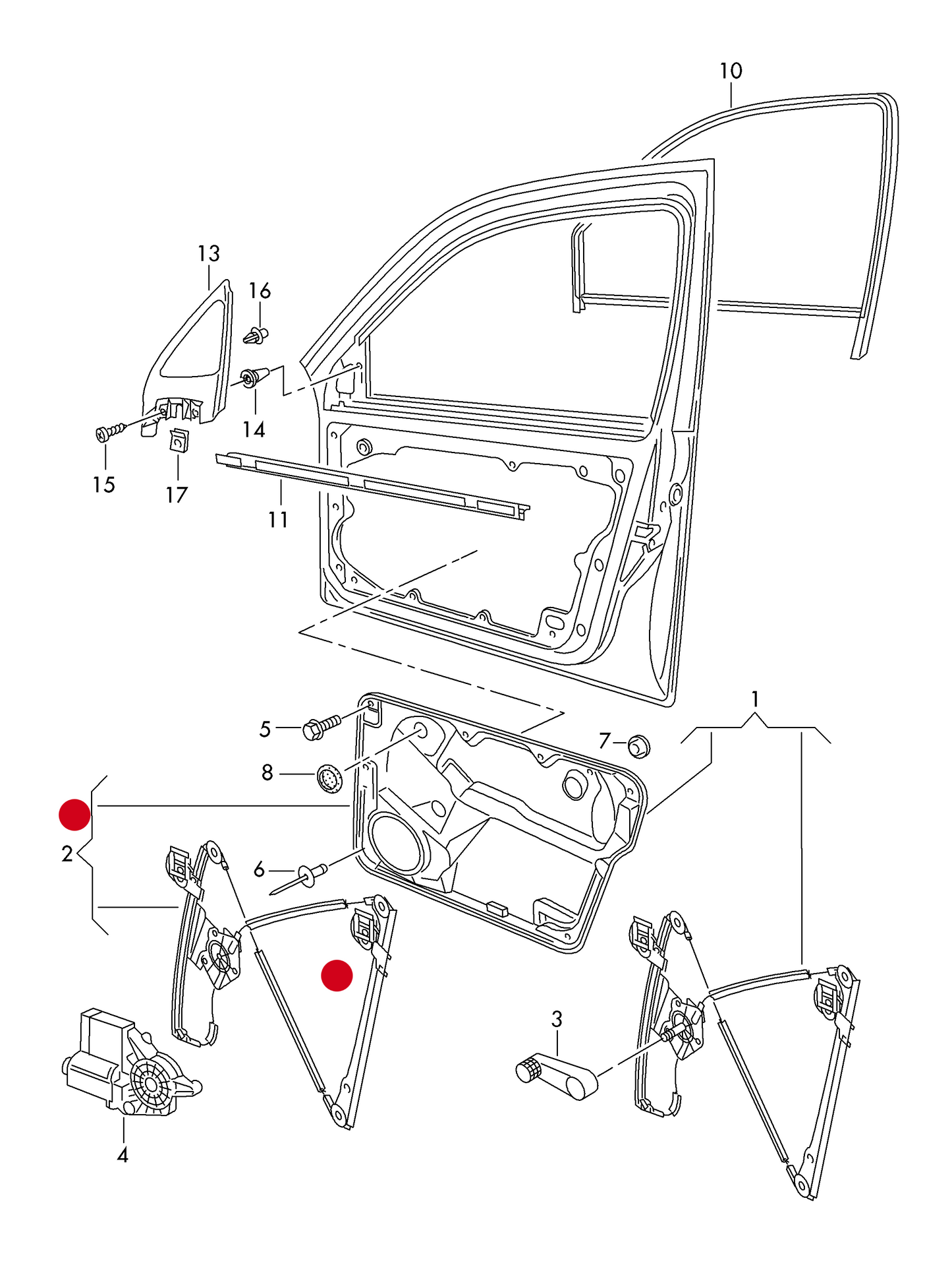 108668 Window Winder Mech-left Front 2Door