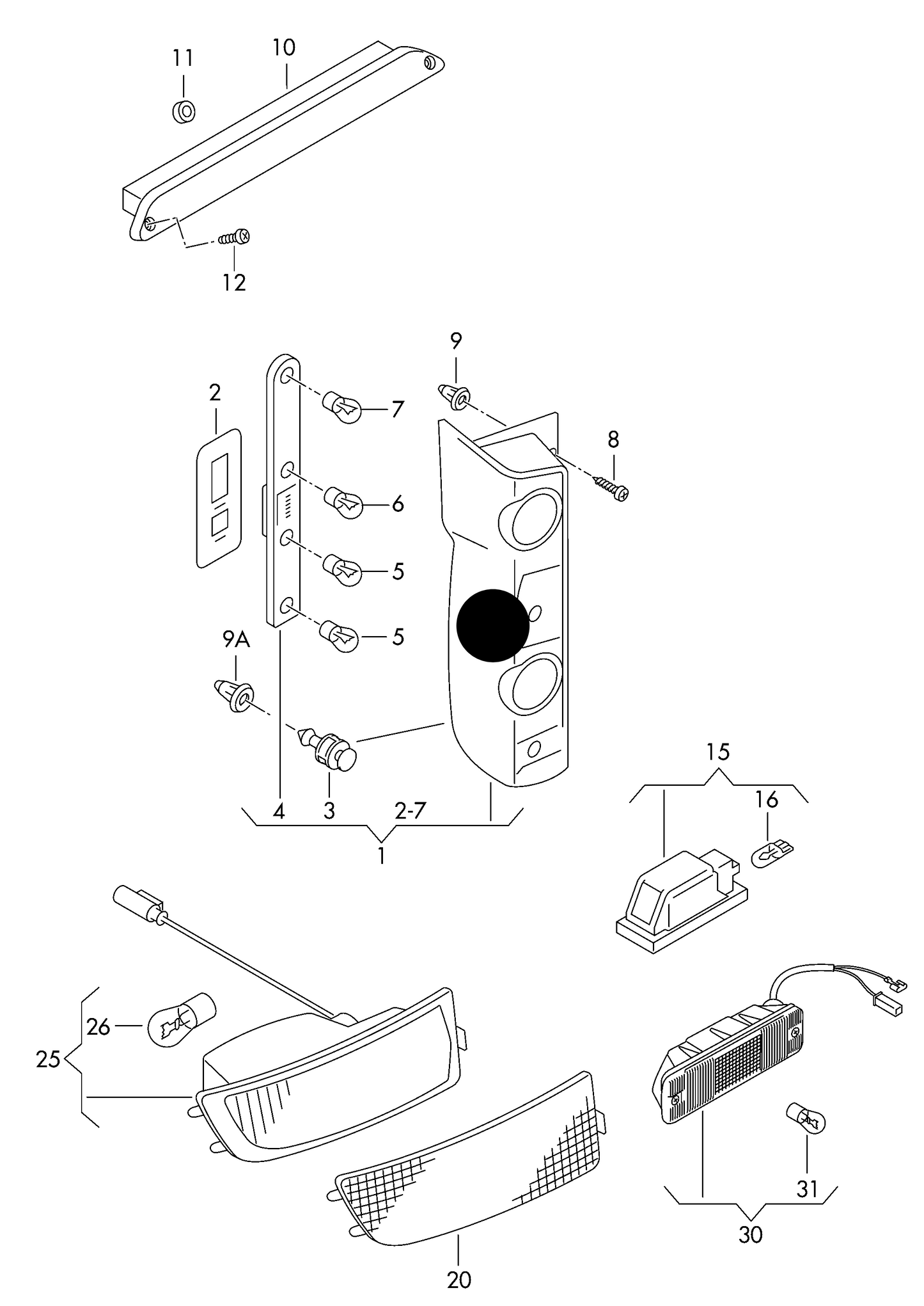 LL9061 TYC Rear Lamp-Left Crafter 06>
