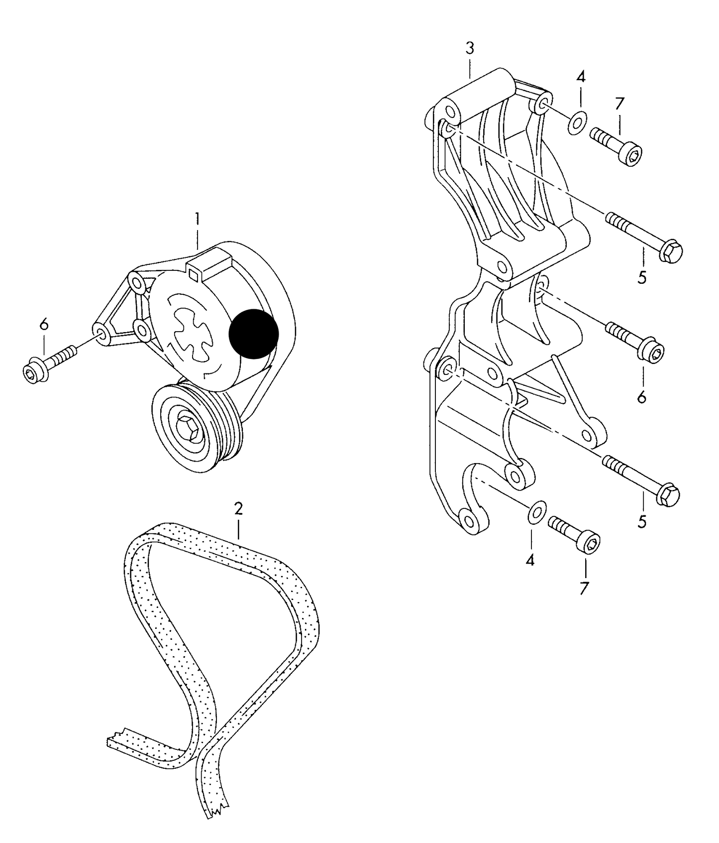 109804 Ribbed belt tensioner V5/V6 ‘please contact VWS for availability before ordering’