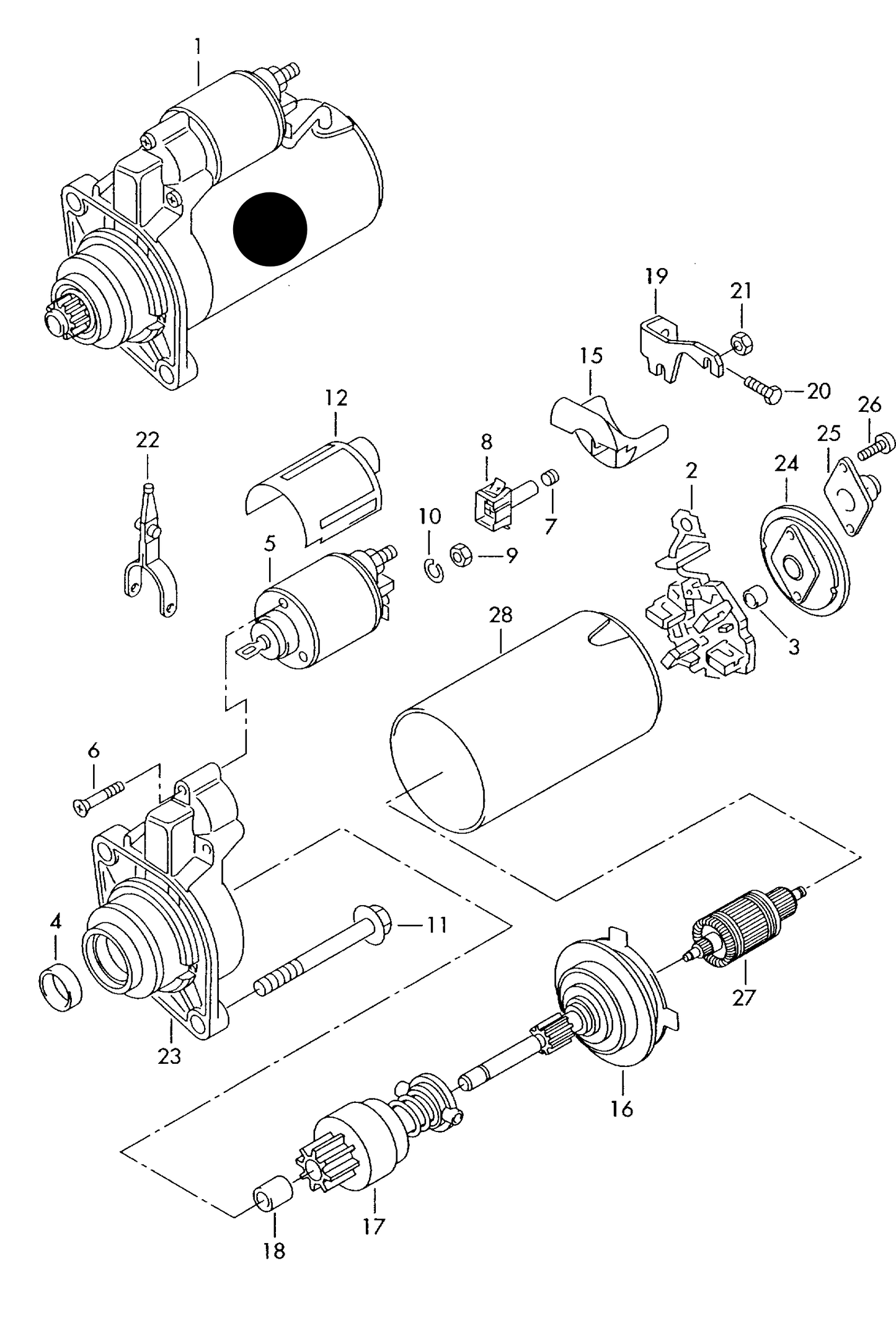 113773A New Starter motor 12V 1.1kw