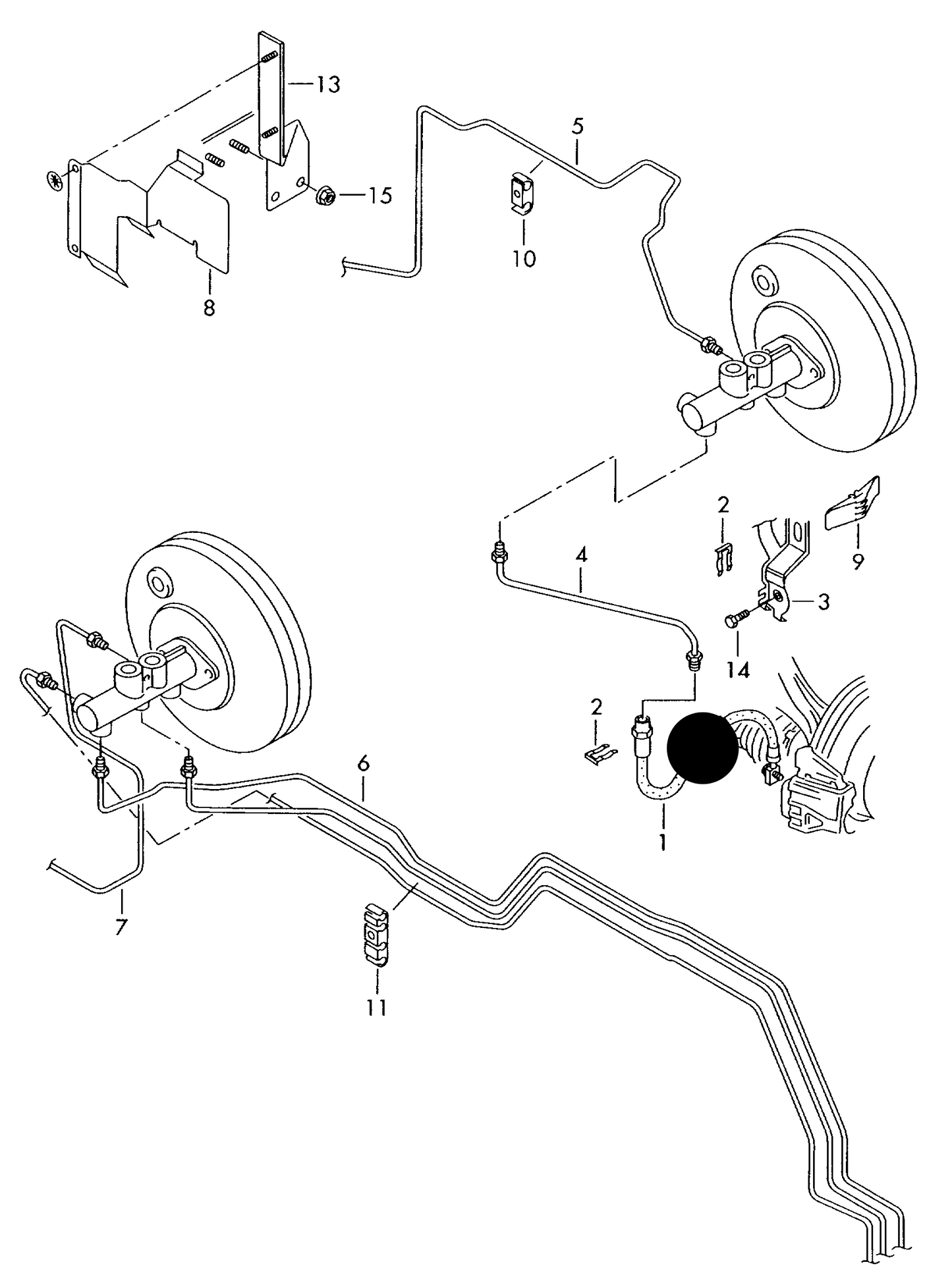 114200 Front Brake Hose Left/Right incl Banjo Bolt 540mm