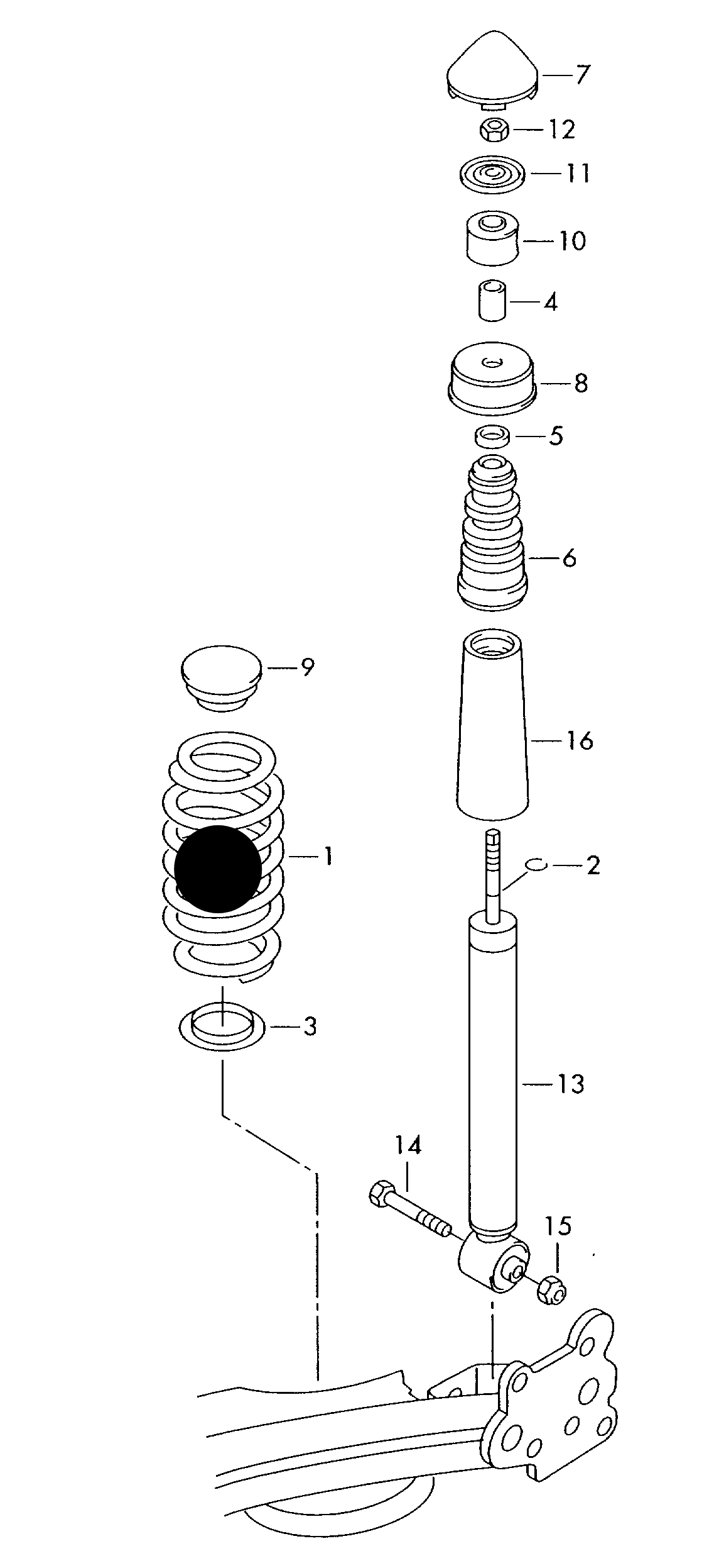 ACS1466 OE TRW Rear Road Spring Lupo 1999>2006 AER,ALL,ALD, ANV,AHT,AHW, AKQ,APE,AUC, AUA,AUD,BBY