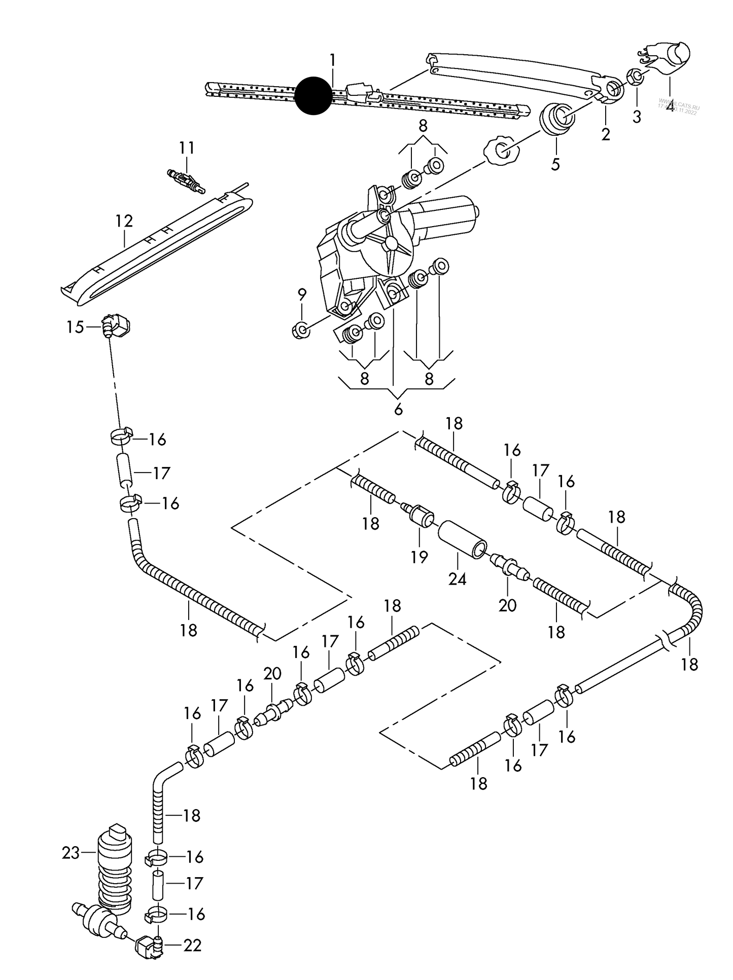115914A Bosch Rear Aero Wiper blade 280mm