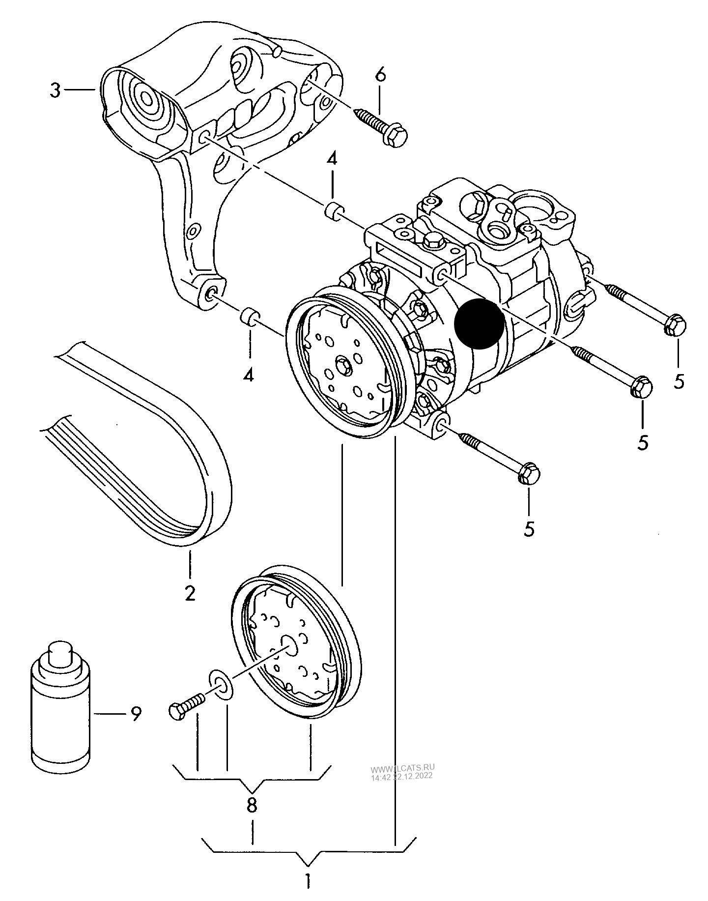 133154 Denso OE Aircon Compressor (DENSO) PR-8Z4,8Z5, 8Z7+ TQ2,TD6,TE6